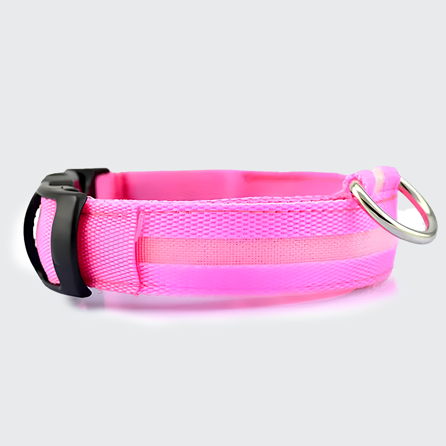 LED Secure Dog Collar - USB Rechargeable, High Visibility & Durable