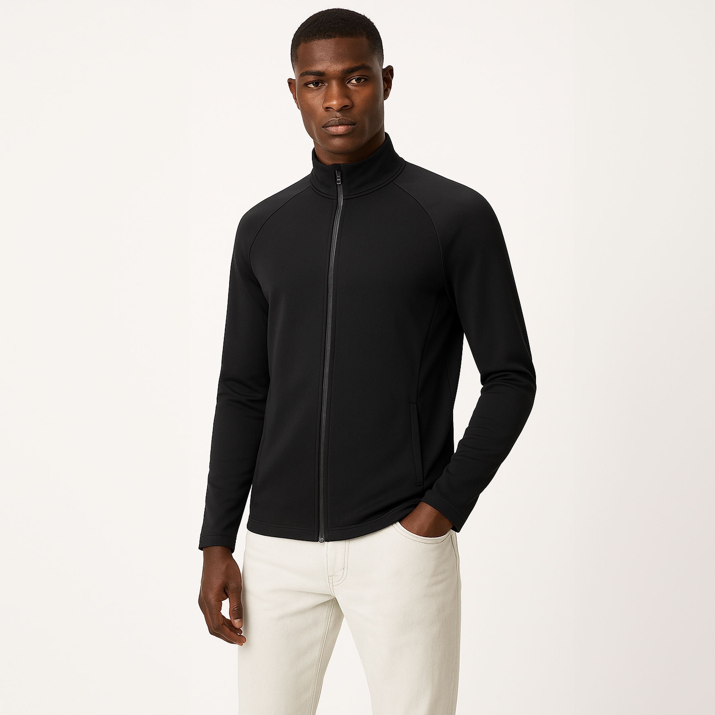 Men's Quickstep Base Layer - High Collar, UV Protect, Thumbholes & Smartwatch Ready