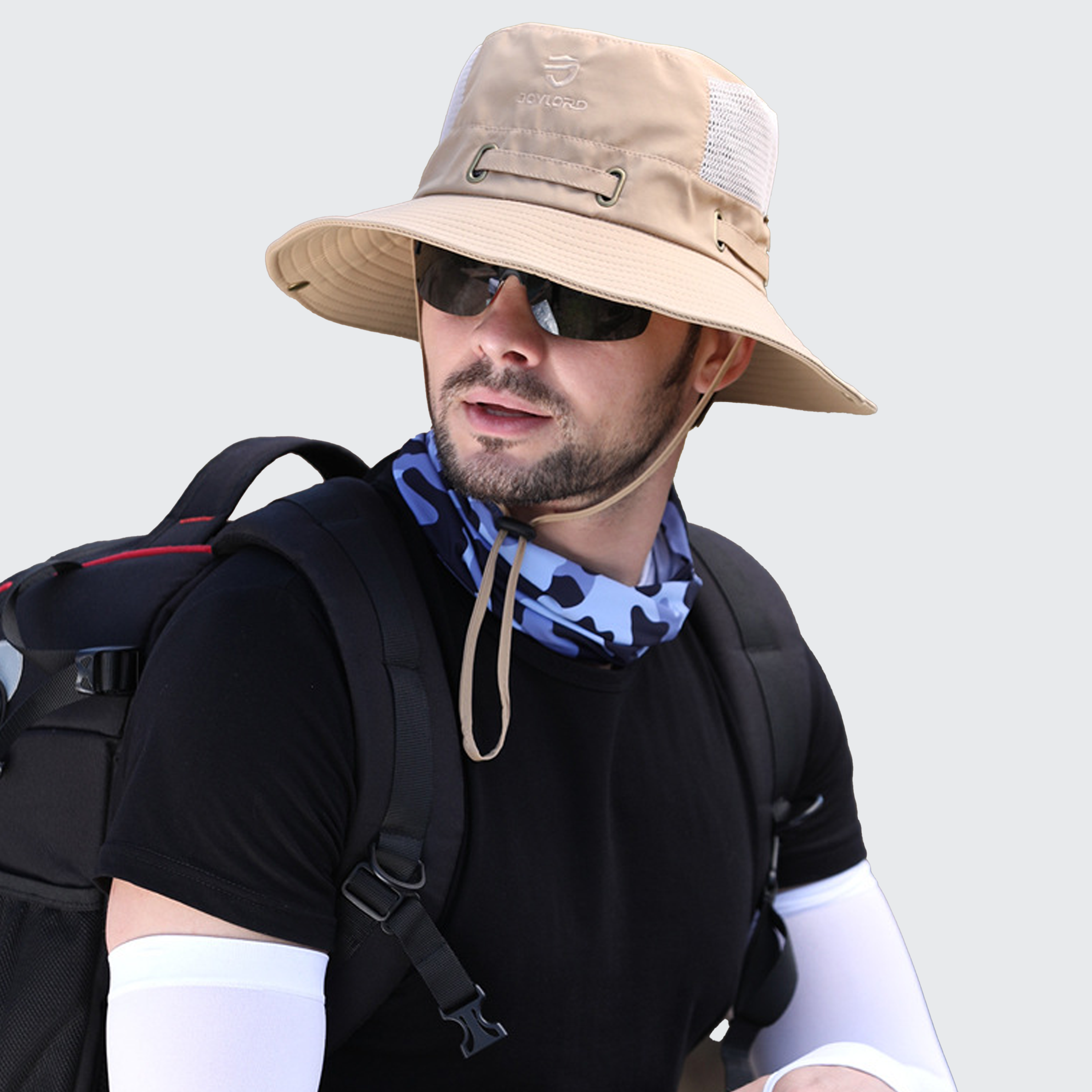 River Flow Men's Bucket Hat - Adjustable, UV Protect, Breathable & Compressible