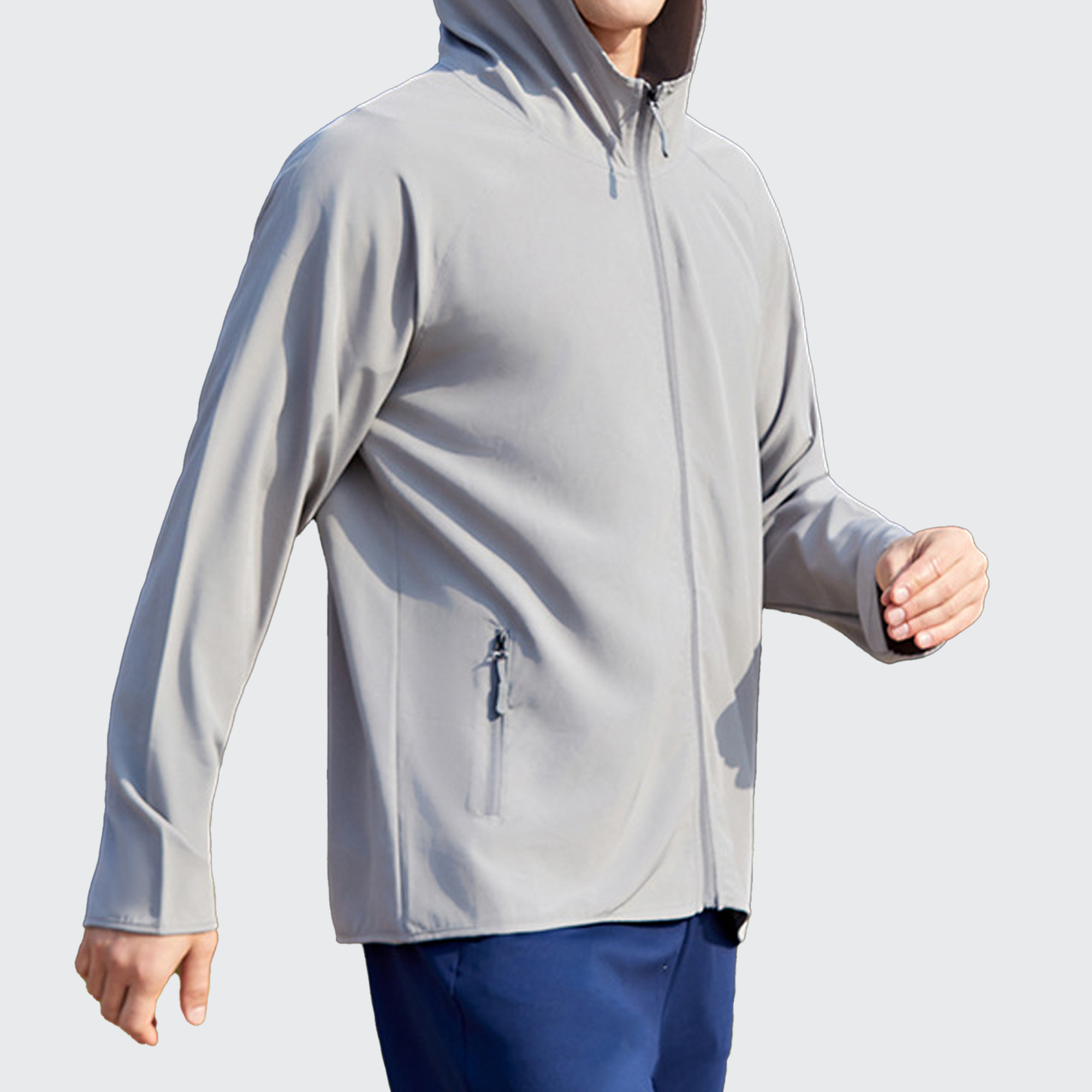 Men's Windway Windbreaker Jacket - UV Protect, Water Resistant & Reflective for Outdoors