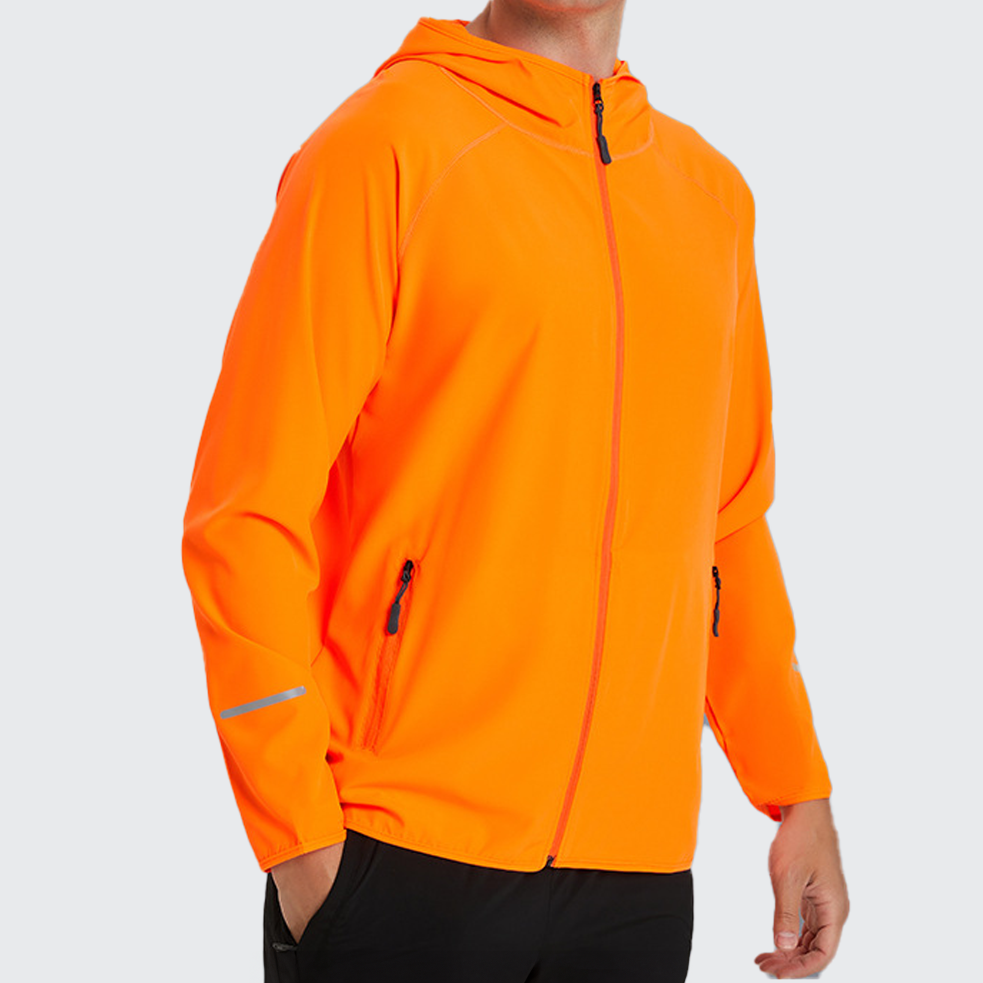 Men's Windway Windbreaker Jacket - UV Protect, Water Resistant & Reflective for Outdoors