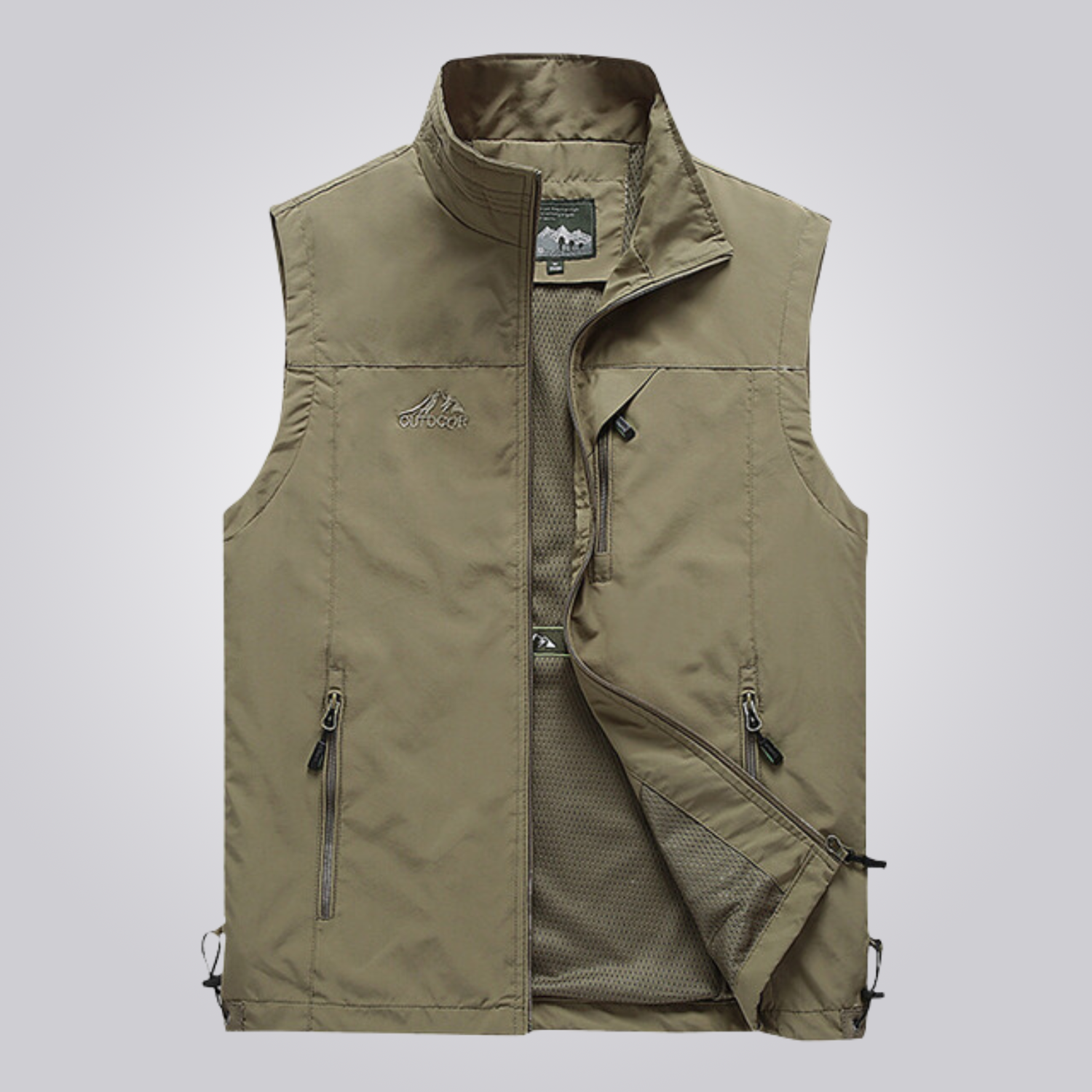 Men's Outdoor Thermal Vest - Waterproof, Breathable & 3 Zippered Pockets