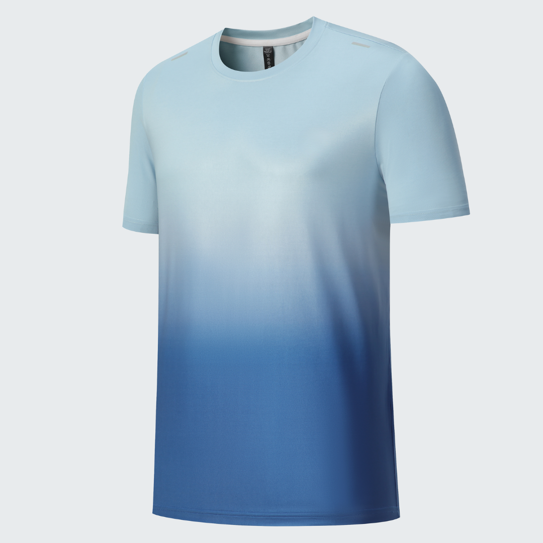Men's Gradient Performance T-Shirt - Anti-Sweat, Breathable & Athletic Fit