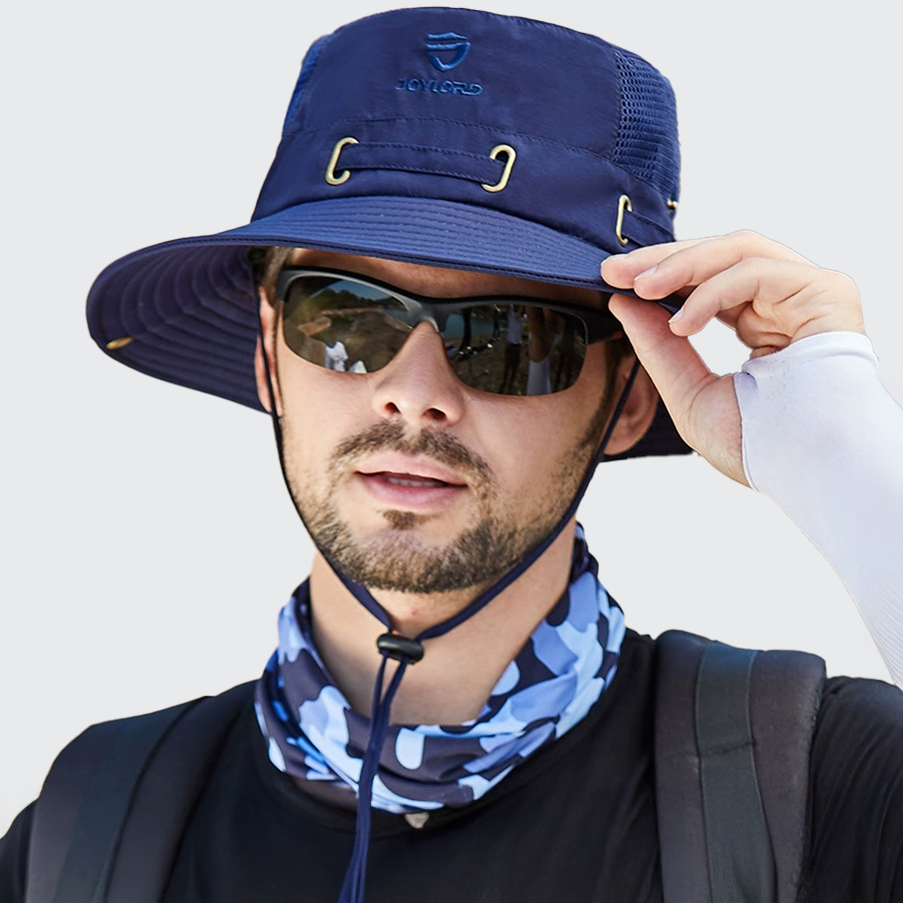 River Flow Men's Bucket Hat - Adjustable, UV Protect, Breathable & Compressible