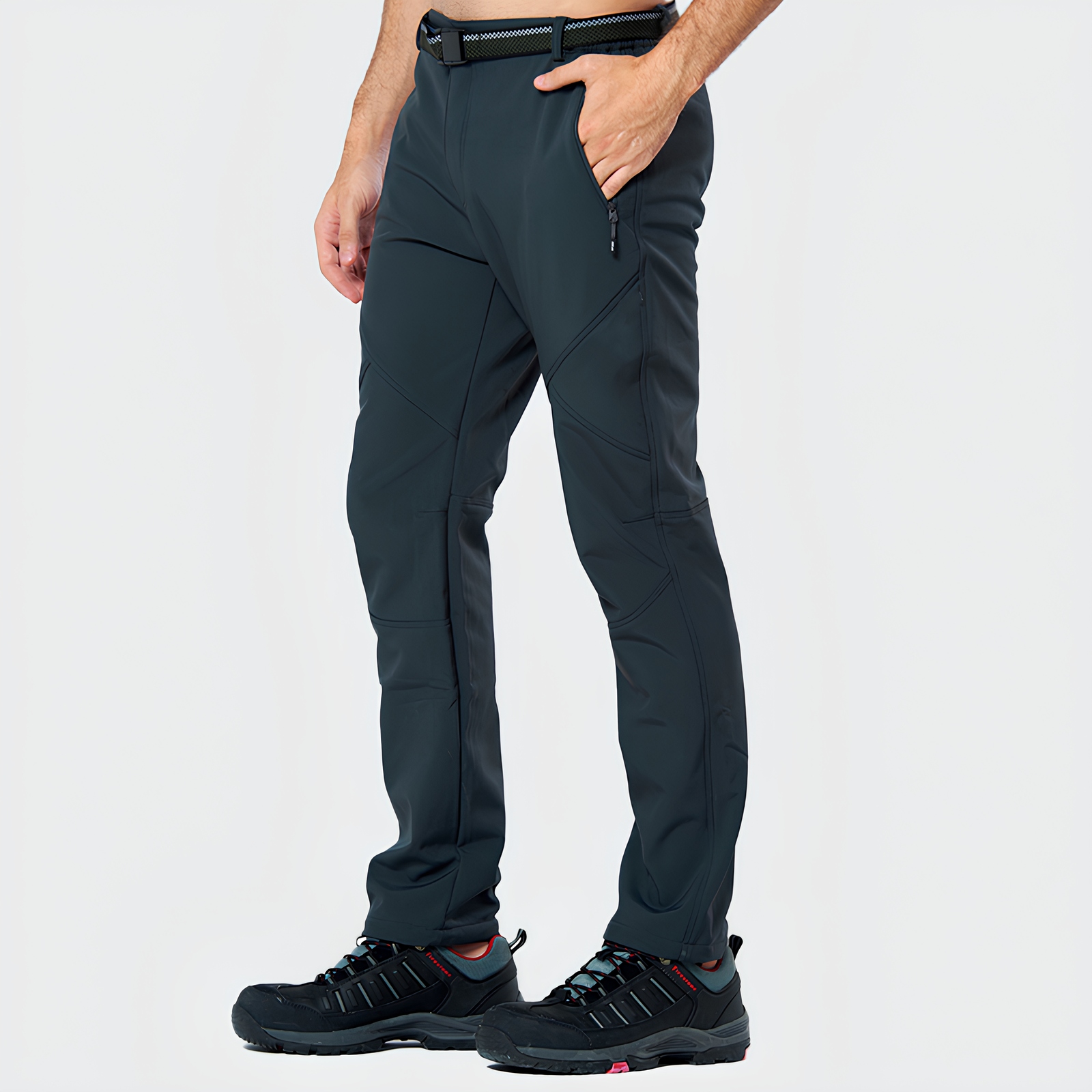 Men's Walk Fleece Pants - Lightweight, Quick-Dry & Zippered Pockets