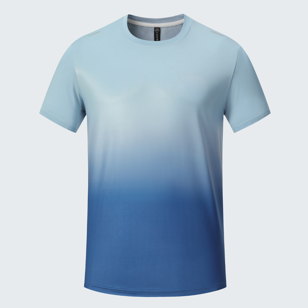 Men's Gradient Performance T-Shirt - Anti-Sweat, Breathable & Athletic Fit