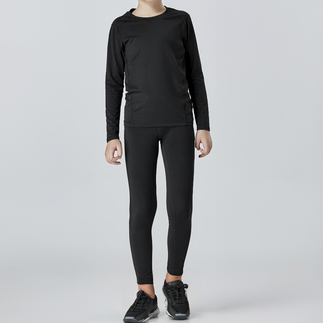 Kids' Base Layer Thermal Set - Fleece Lined, Warm & Skin-Fit for Cold Weather