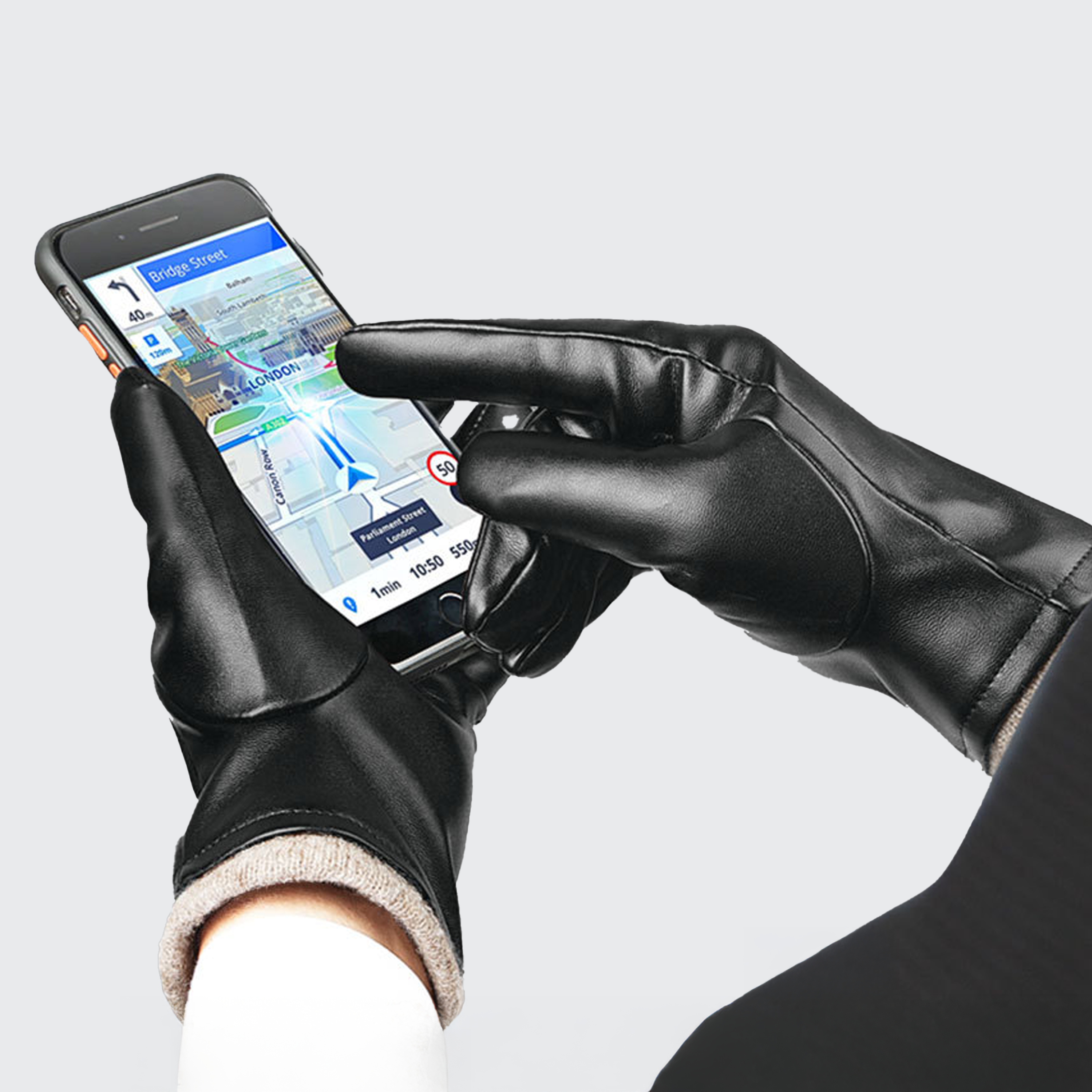 Men's Dapper Touchscreen Gloves - Thermal Lined, Water Resistant & Stylish