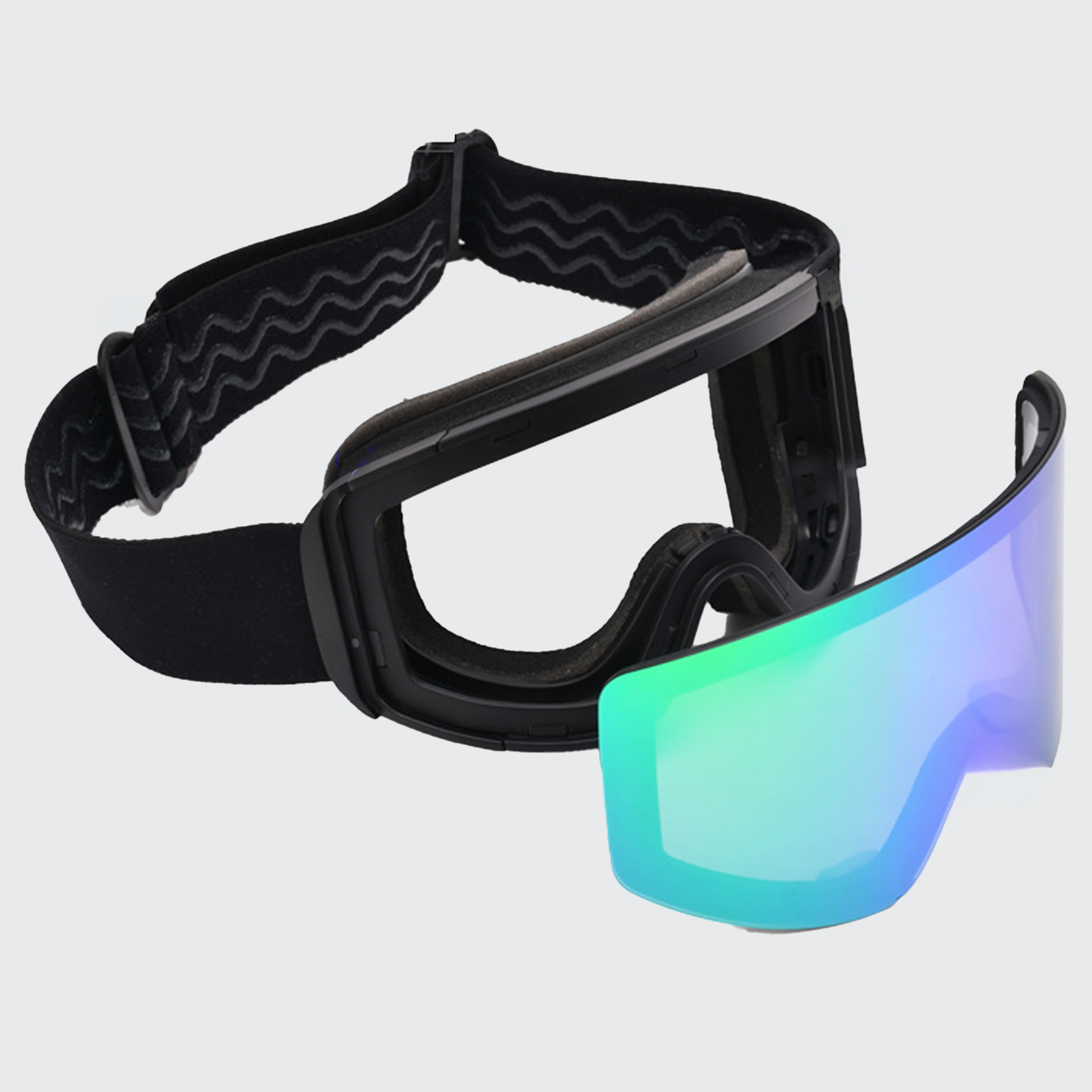 Panoramic Snow Goggles - Anti-Fog, Flexible Frame & 360° Vision for Ski/Snowboard