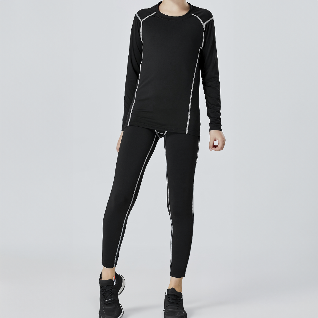 Kids' Base Layer Thermal Set - Fleece Lined, Warm & Skin-Fit for Cold Weather