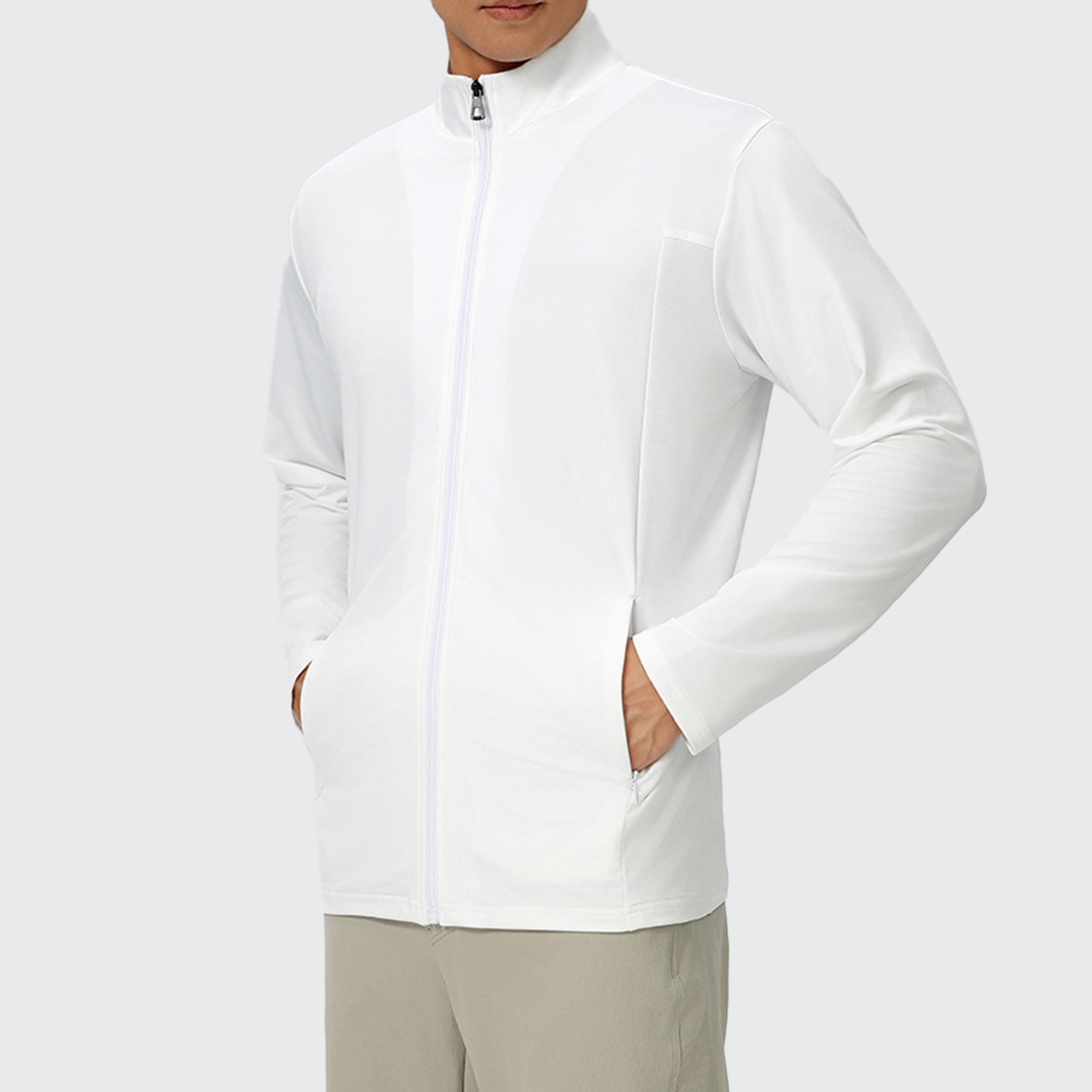 Men's Streamline Sports Jacket - Stretch Fabric, Breathable & Zip Pockets