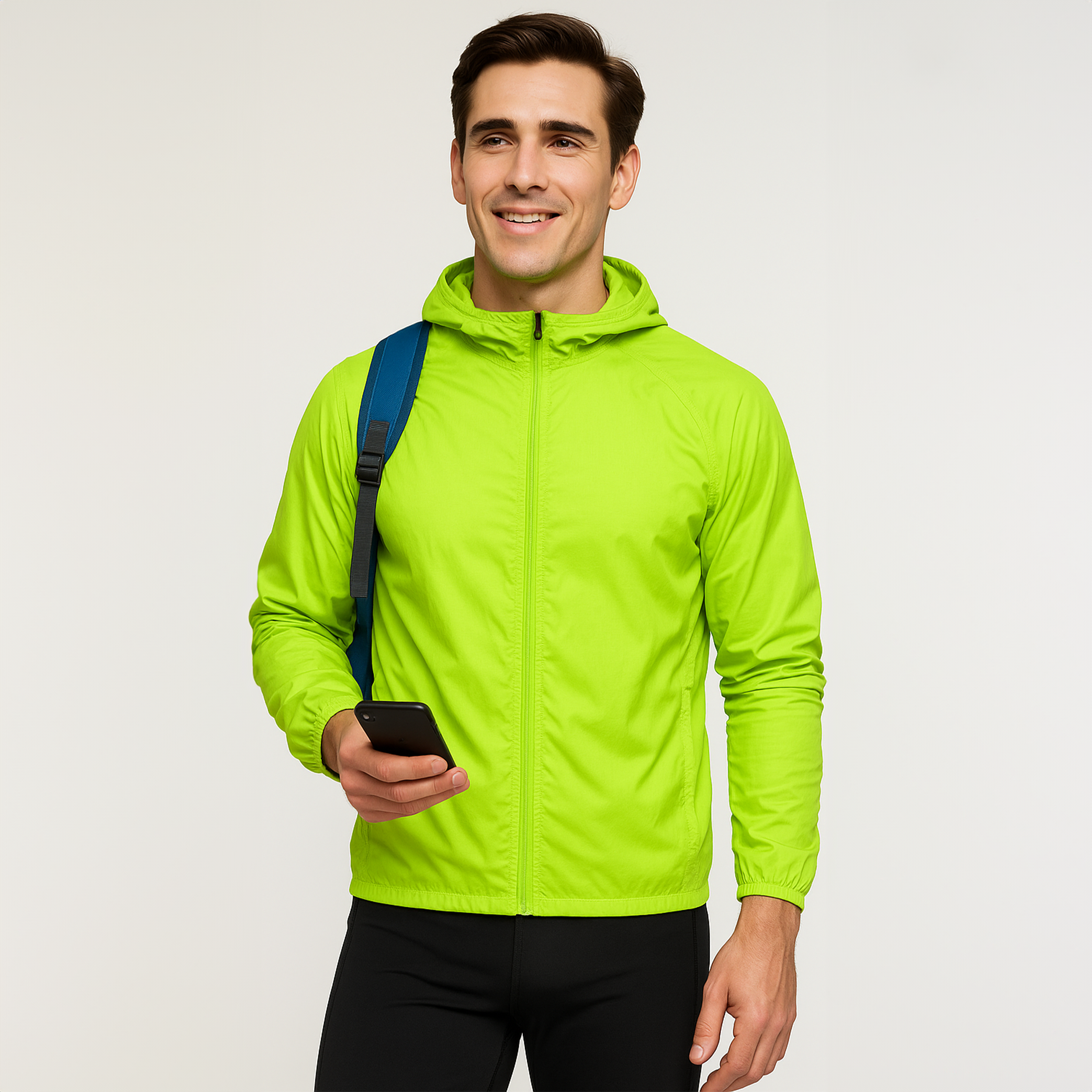 Men's Waterproof Windbreaker - UV Protection, Breathable & Adjustable Hood