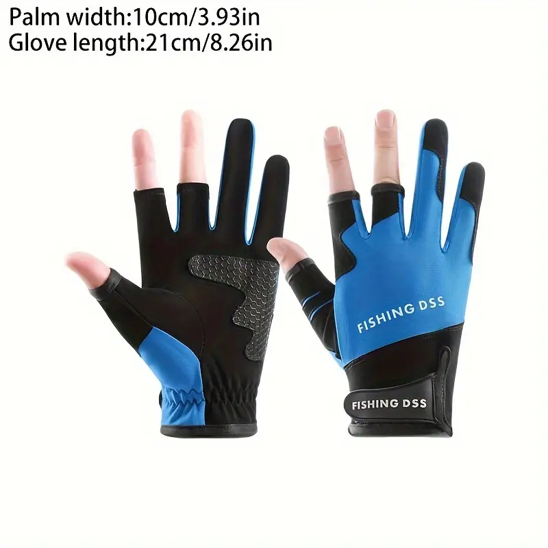 FishingDSS Anti-Slip Fishing Gloves | Breathable & Durable SK03 Model for Men