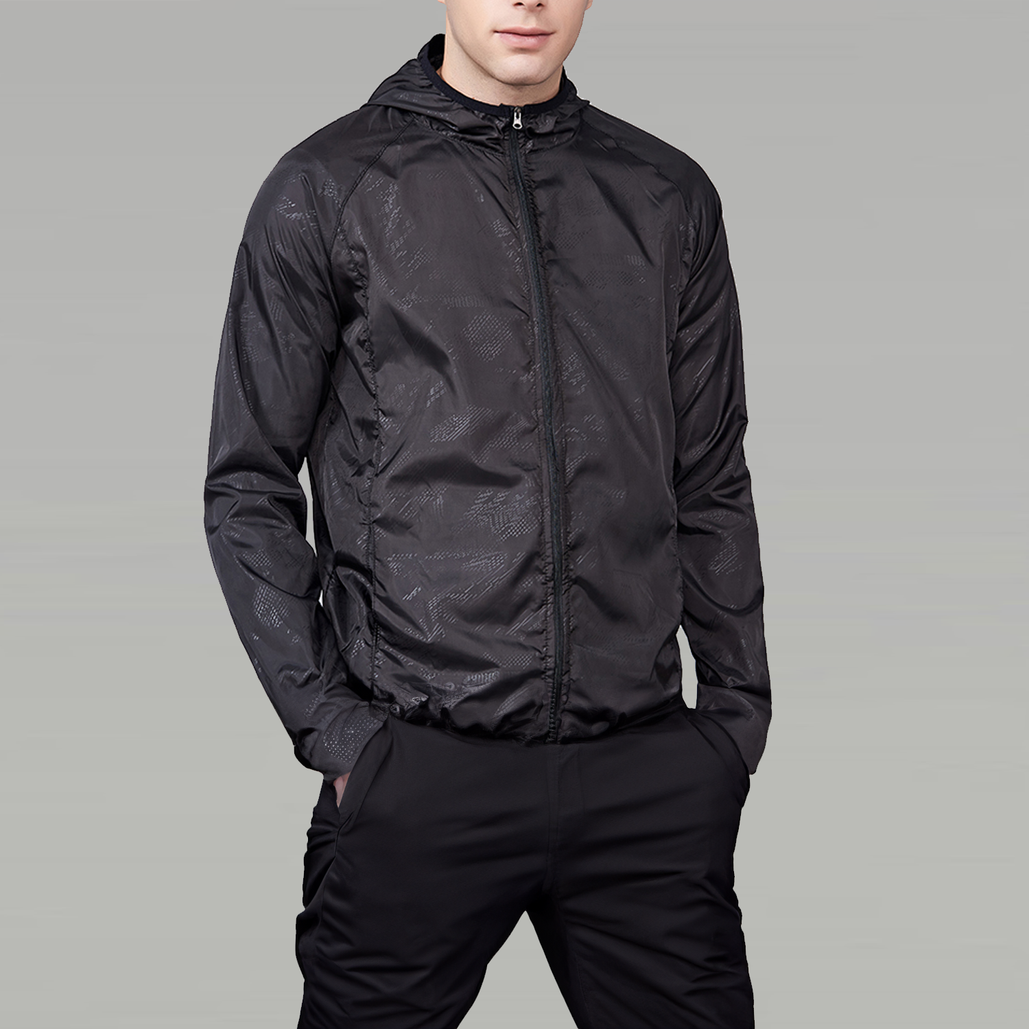 Men's Waterproof Windbreaker - UV Protection, Breathable & Adjustable Hood