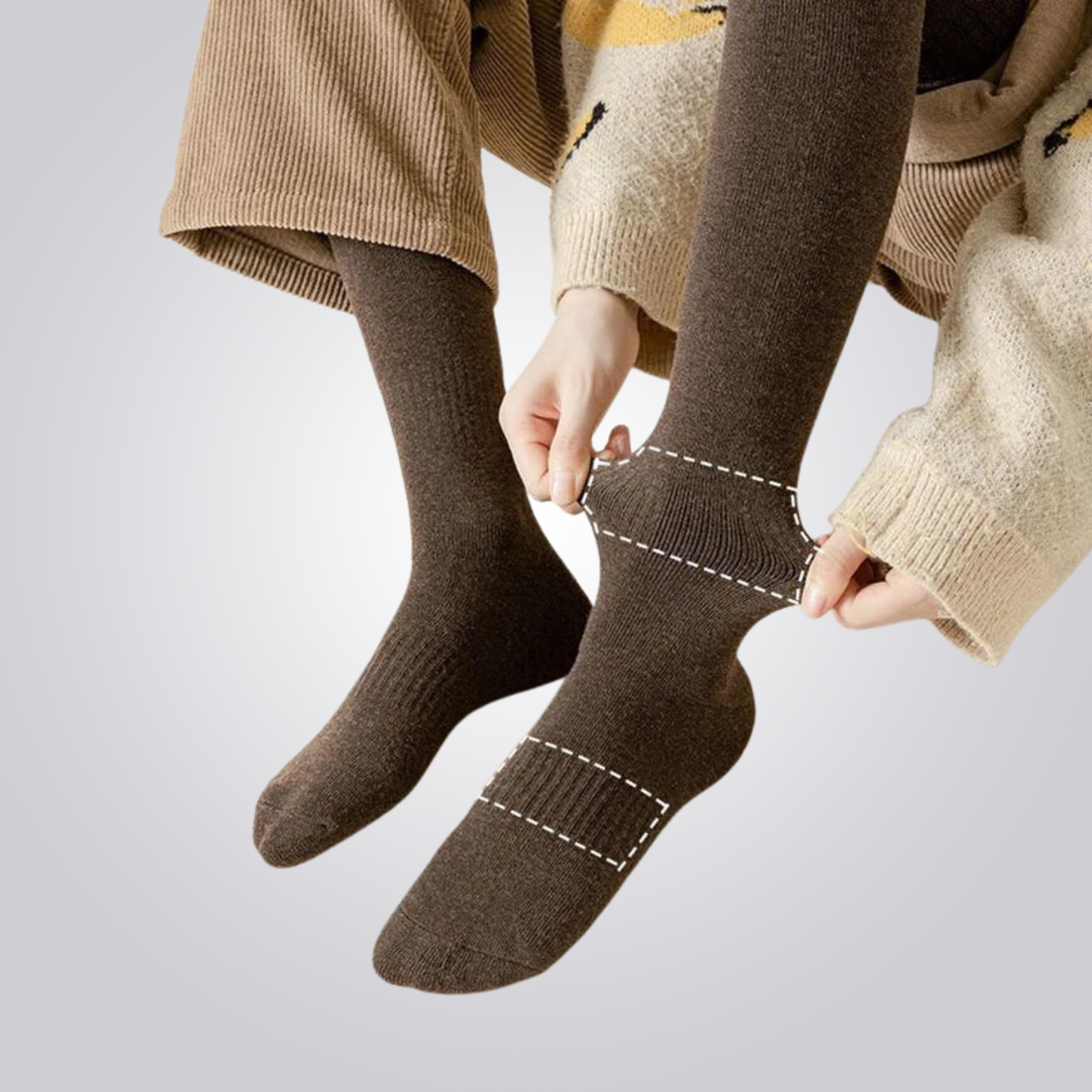 Women's Long Fleece Socks - Cozy, Durable & Warm for Winter
