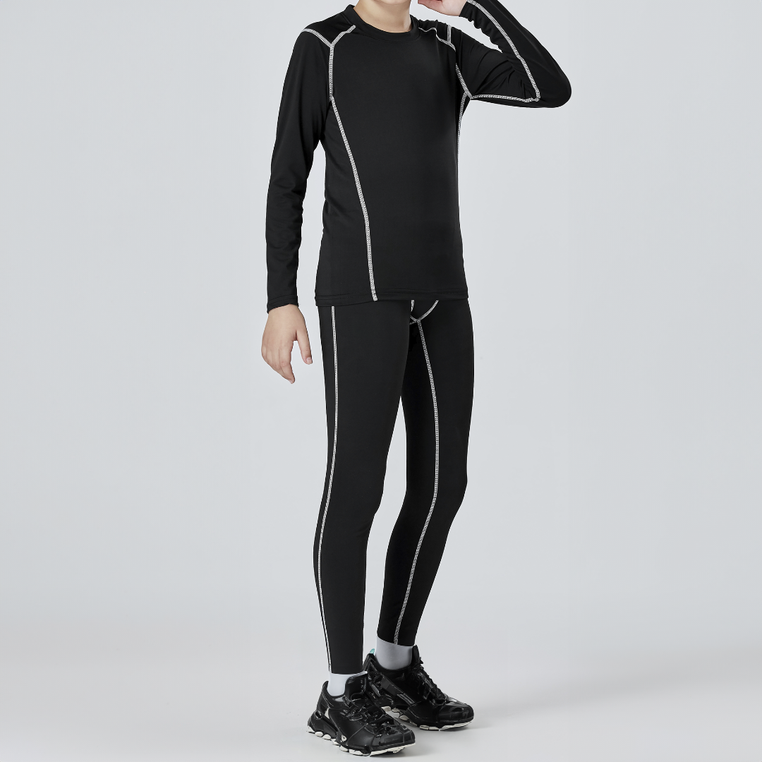 Kids' Base Layer Thermal Set - Fleece Lined, Warm & Skin-Fit for Cold Weather