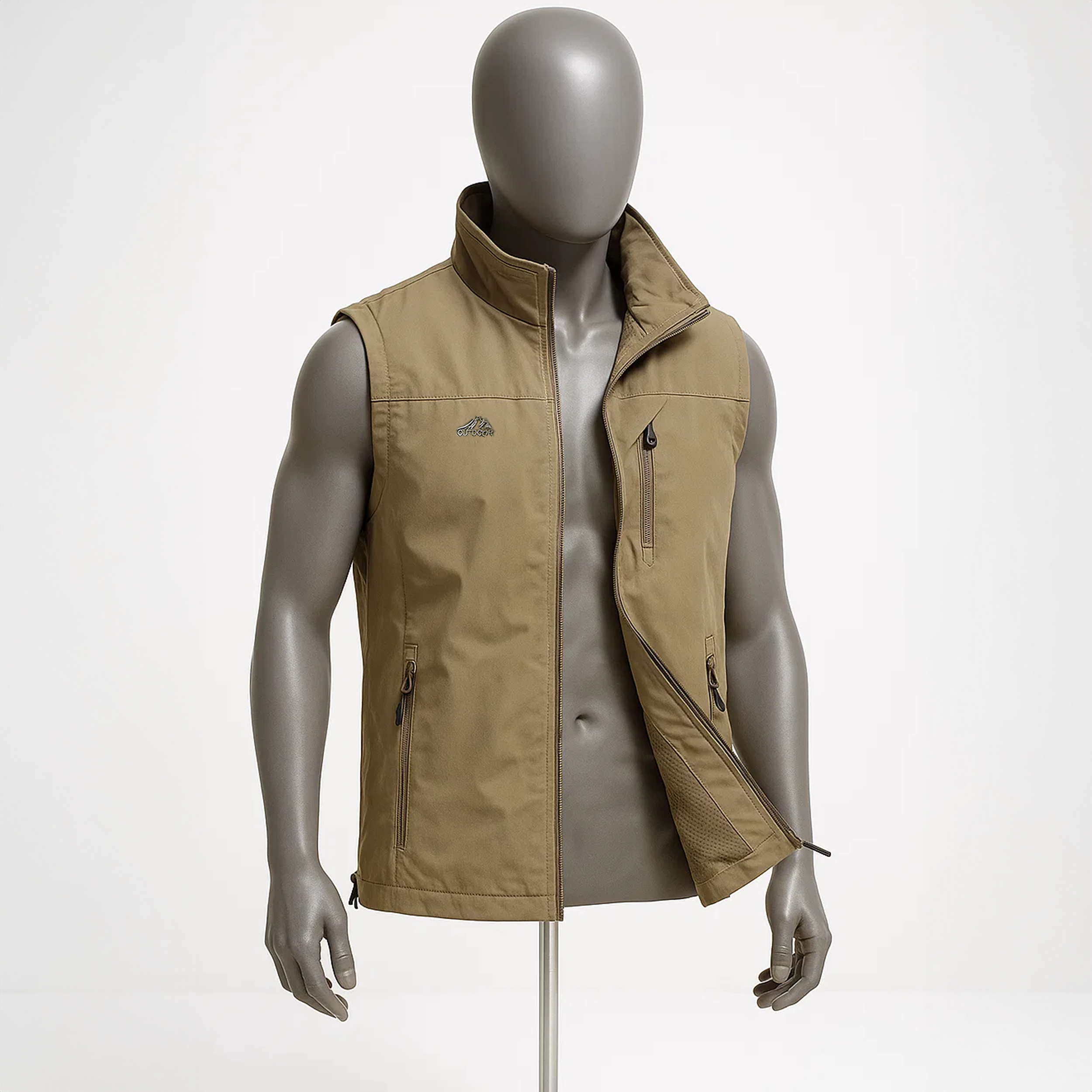 Men's Outdoor Thermal Vest - Waterproof, Breathable & 3 Zippered Pockets