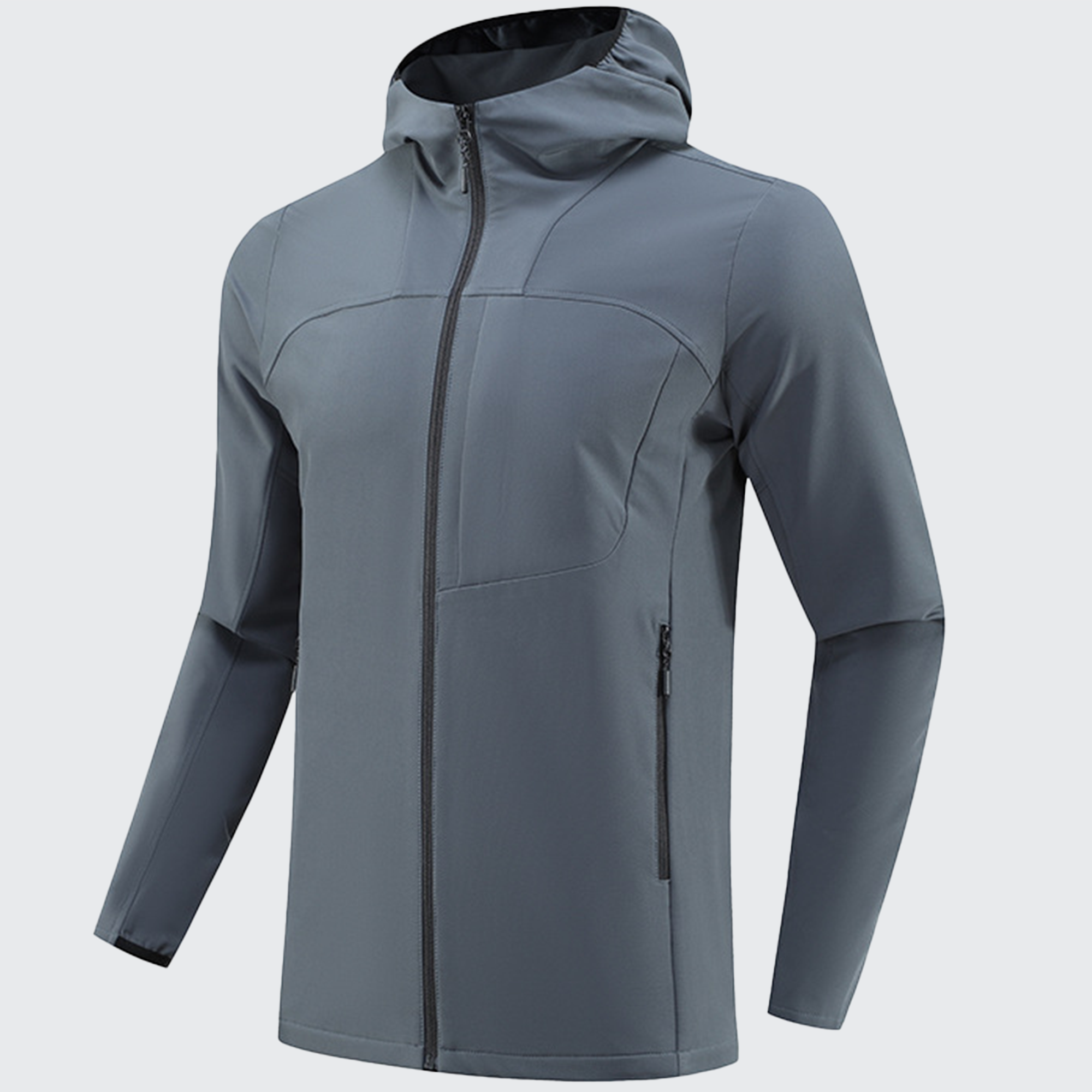 Men's Stealth Fleece Lined Outdoor Jacket - Warm, Adjustable Hood & Zip Pockets