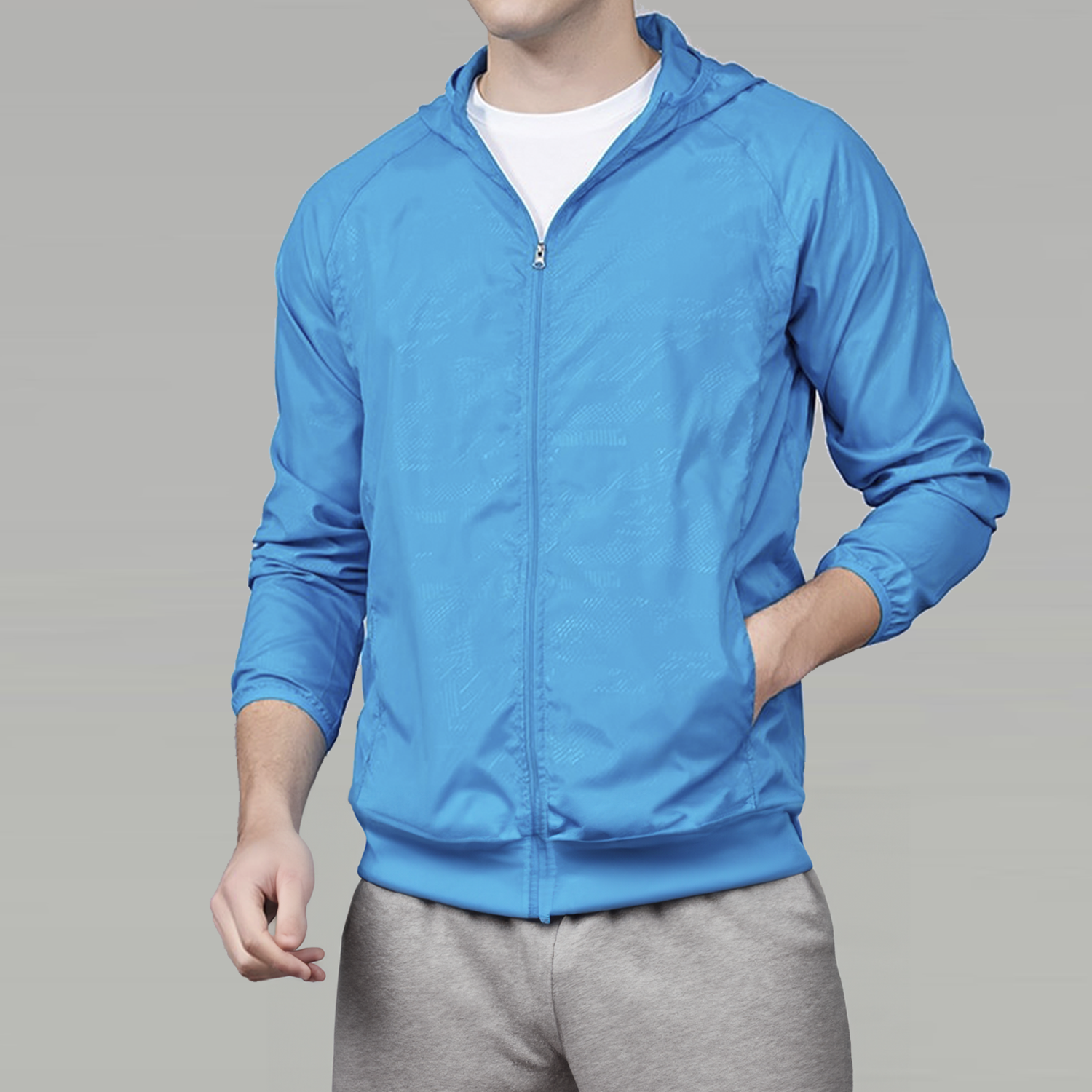 Men's Waterproof Windbreaker - UV Protection, Breathable & Adjustable Hood
