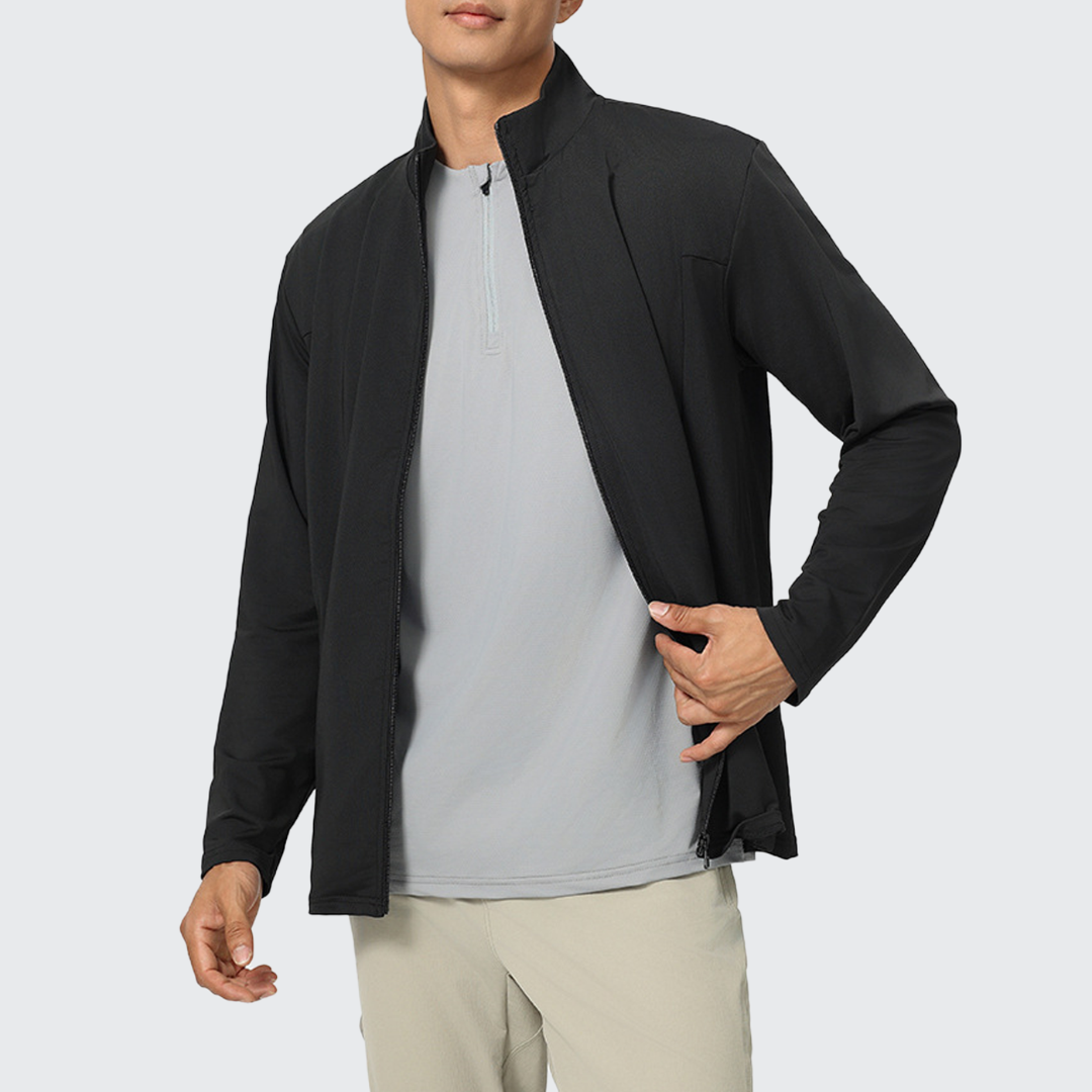 Men's Streamline Sports Jacket - Stretch Fabric, Breathable & Zip Pockets