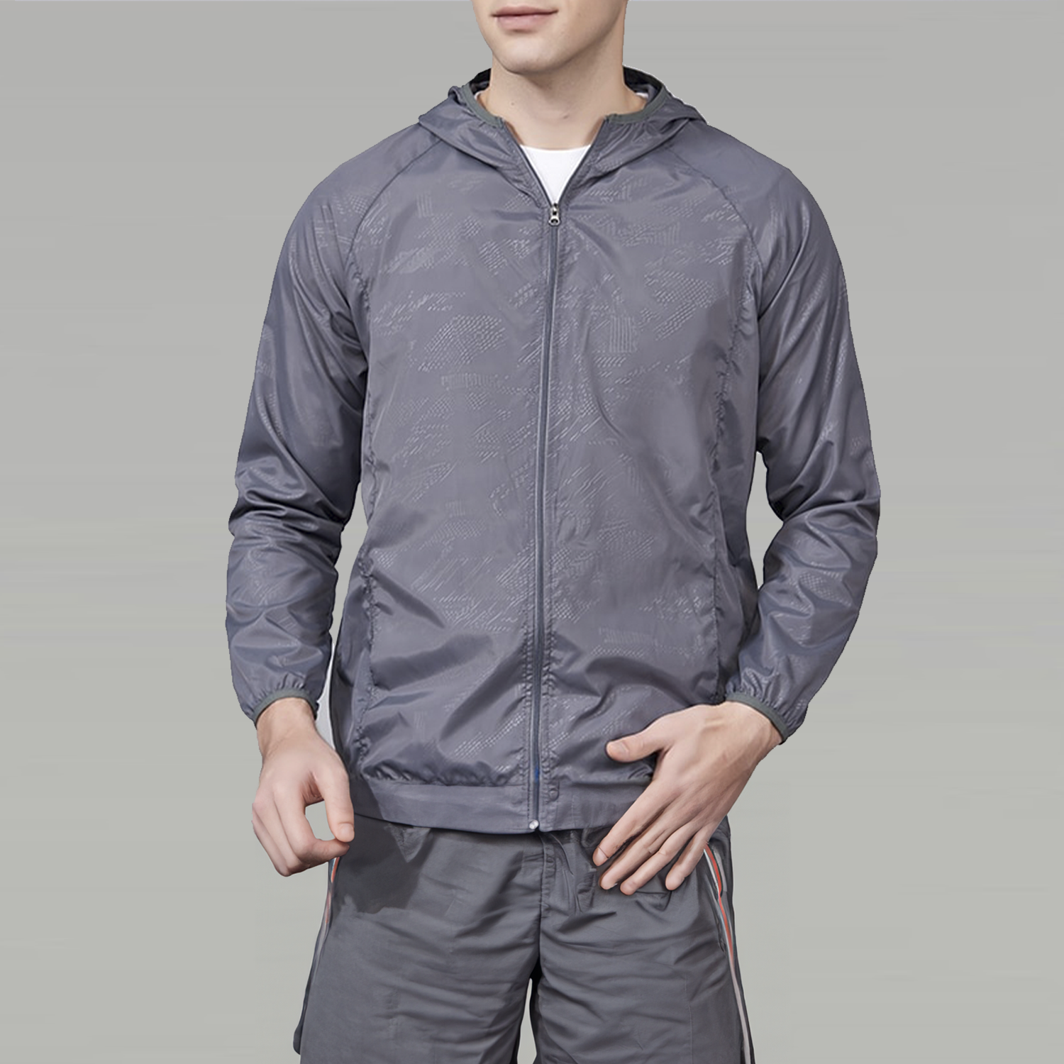 Men's Waterproof Windbreaker - UV Protection, Breathable & Adjustable Hood