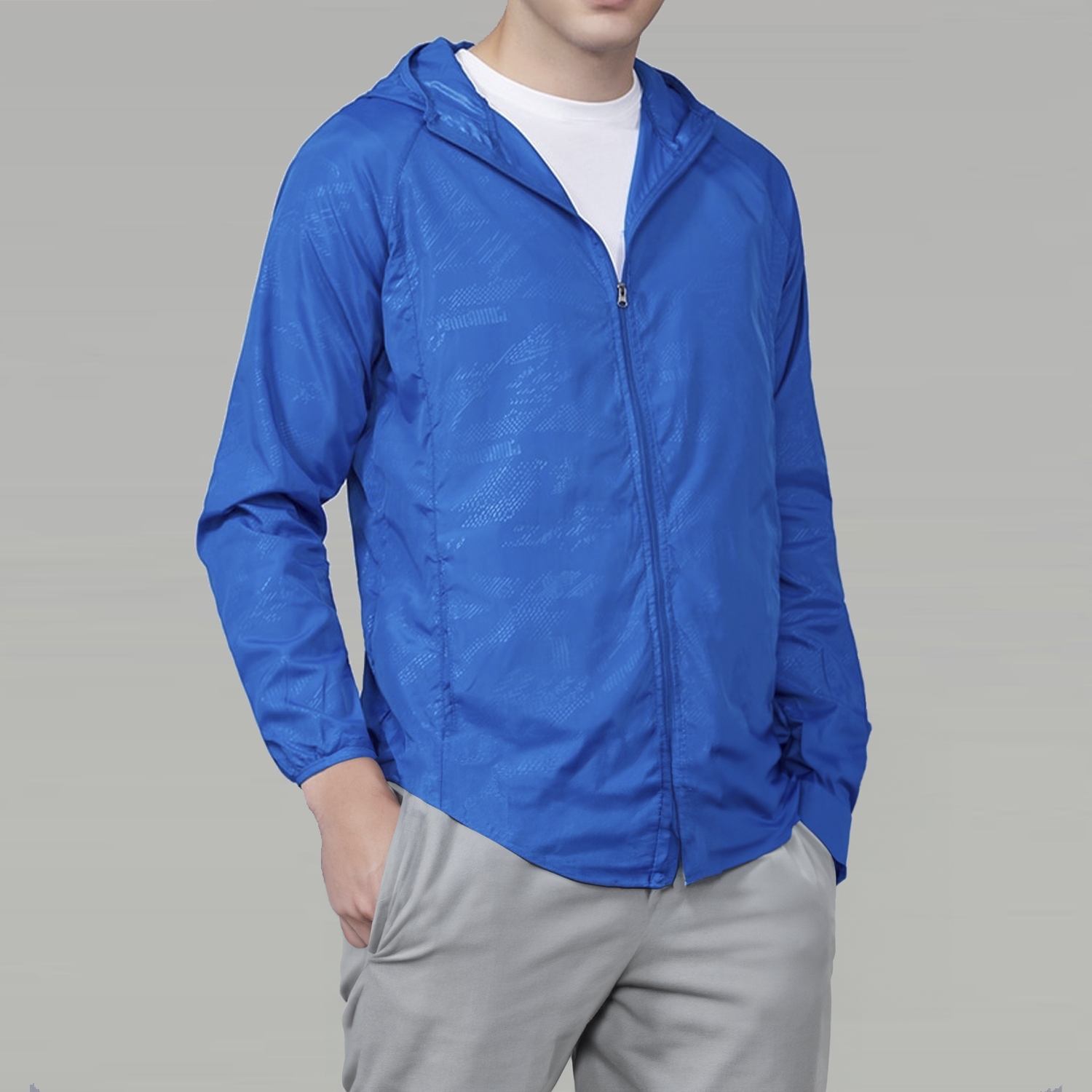 Men's Waterproof Windbreaker - UV Protection, Breathable & Adjustable Hood