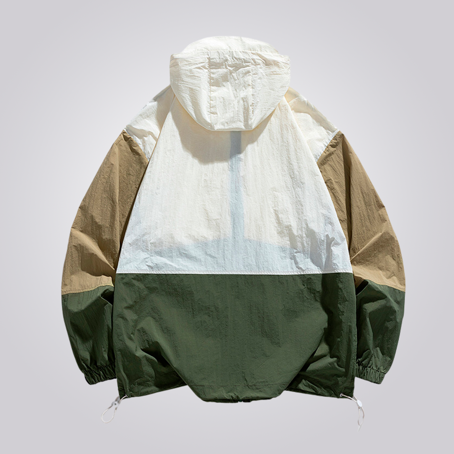 Tropical UV Windbreaker - Breathable, Hooded & Zippered Pockets for Outdoors