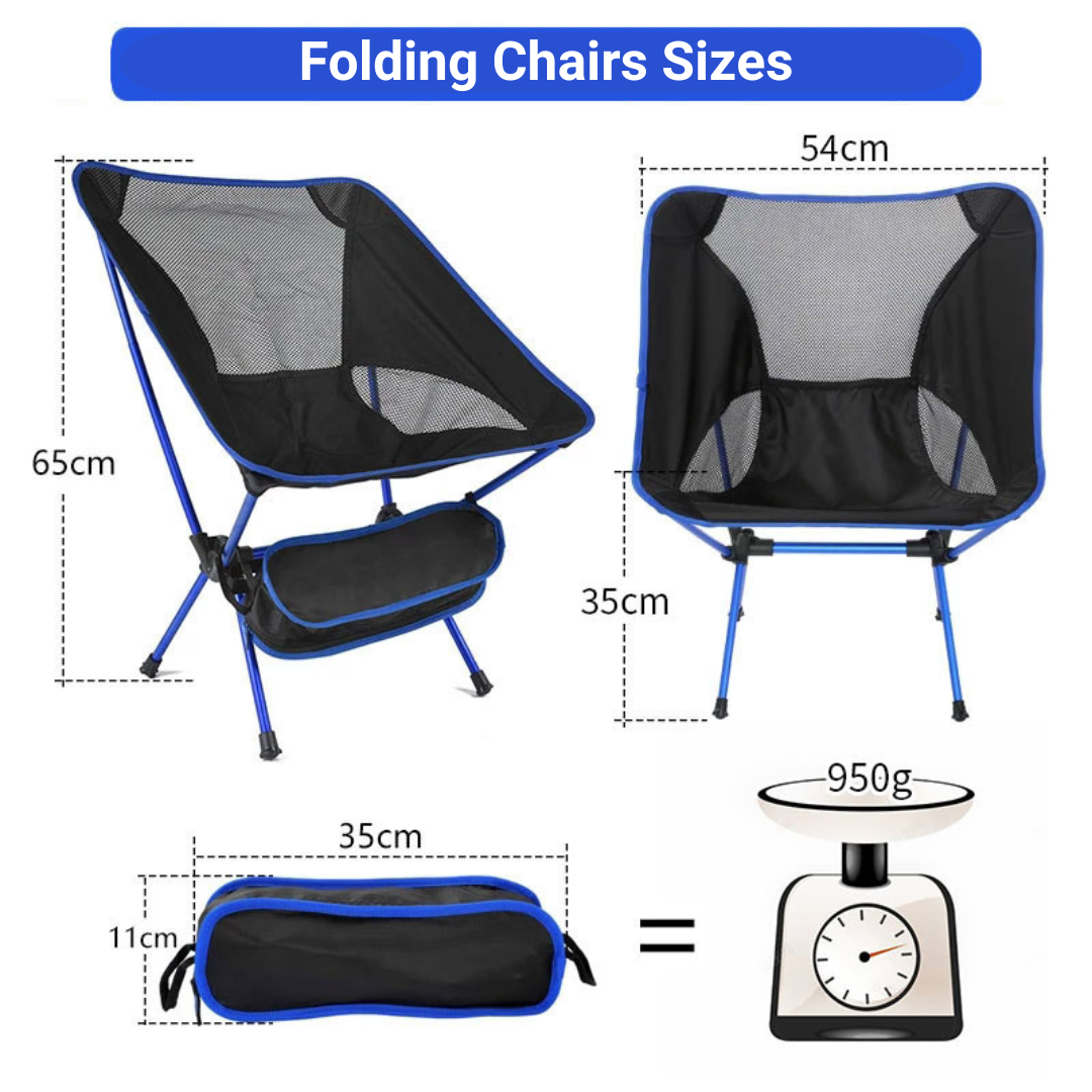 Ultralight Portable Folding Camping Chair | Aluminum Alloy Travel Seat for Backpacking, Hiking & Outdoors