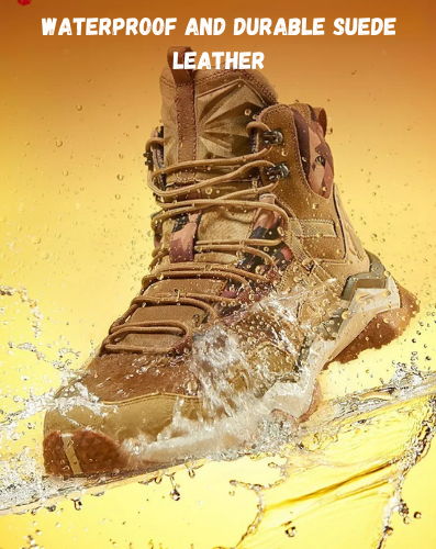 Adventure Men's Waterproof Leather Hiking Boots | Anti-Slip Breathable Suede Trekking Boots