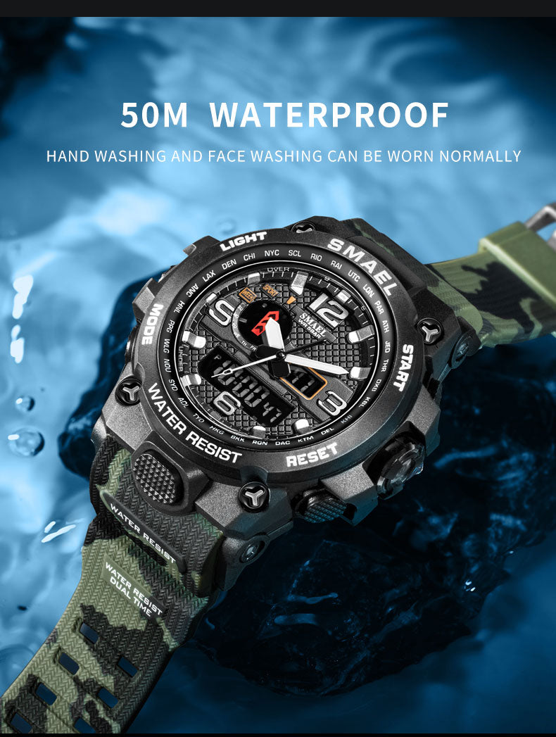 Men's Military Sports Watch | 50M Waterproof Tactical Digital Watch for Outdoors