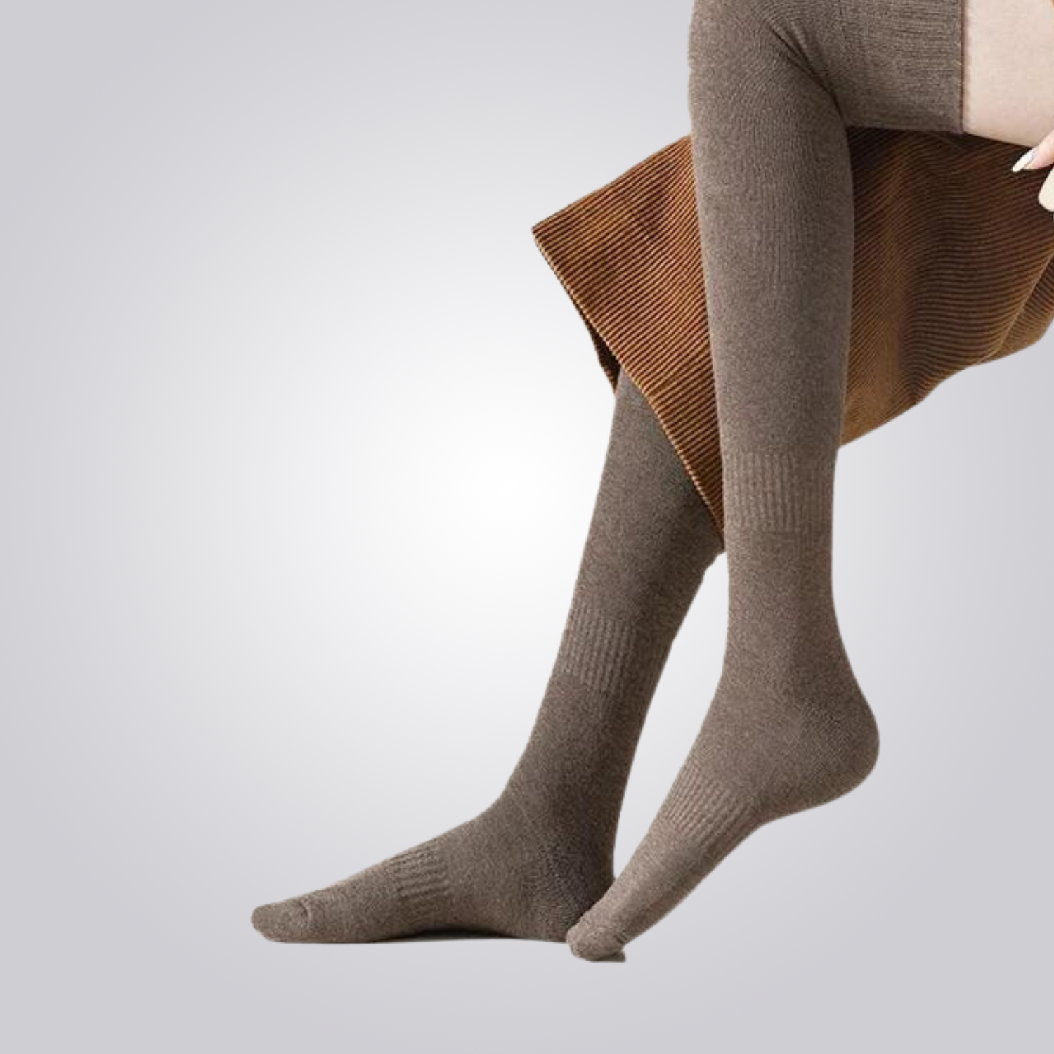 Women's Long Fleece Socks - Cozy, Durable & Warm for Winter