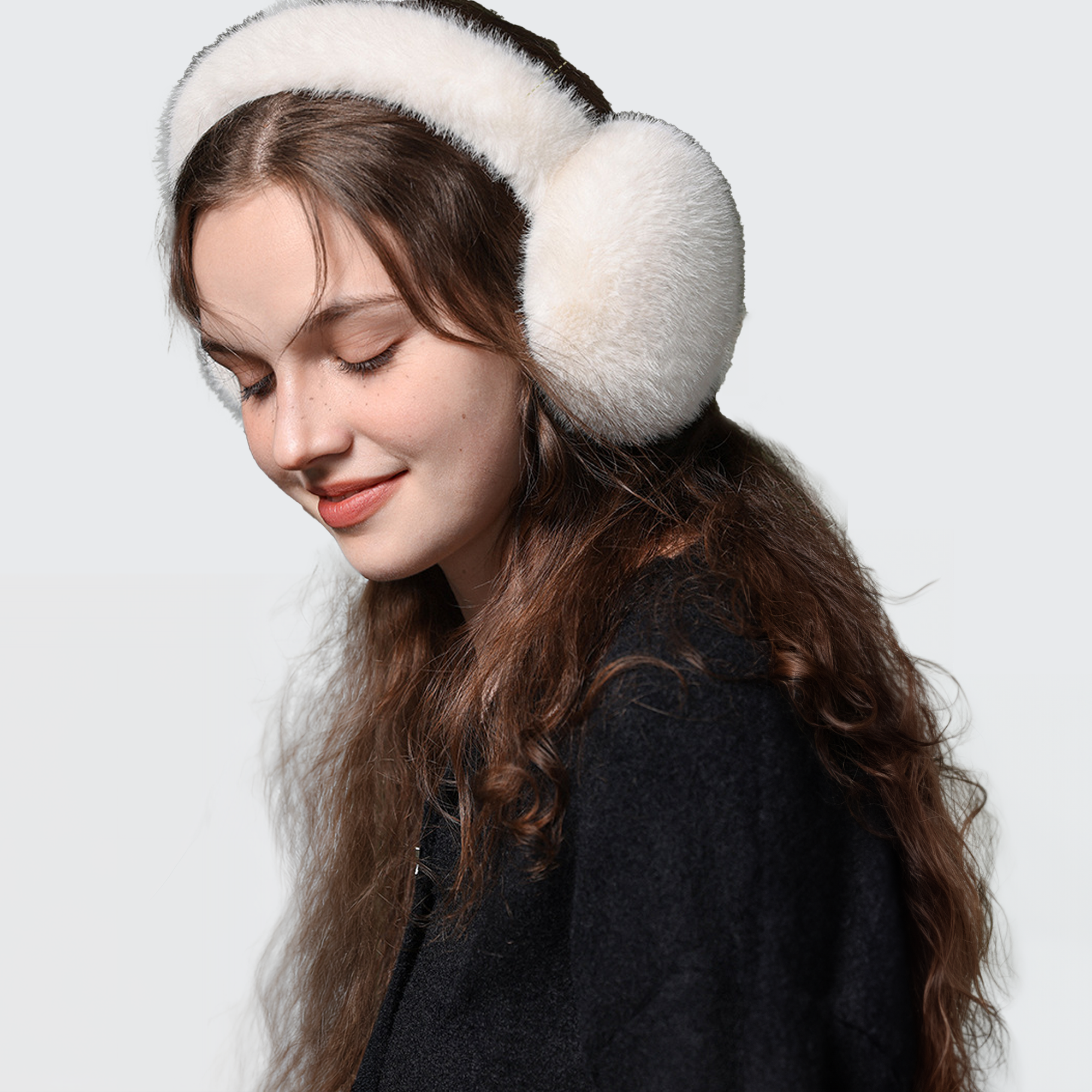 Warmies Retractable Ear Muffs - Plush Lined, Thermal Protect & Windproof for Winter