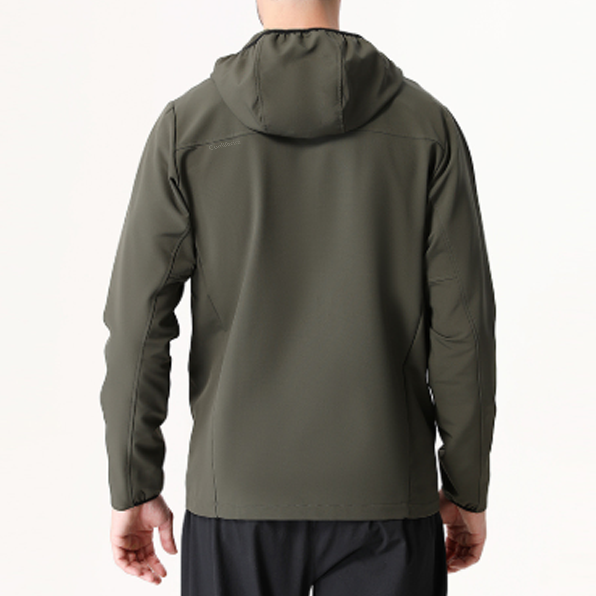 Men's Stealth Fleece Lined Outdoor Jacket - Warm, Adjustable Hood & Zip Pockets