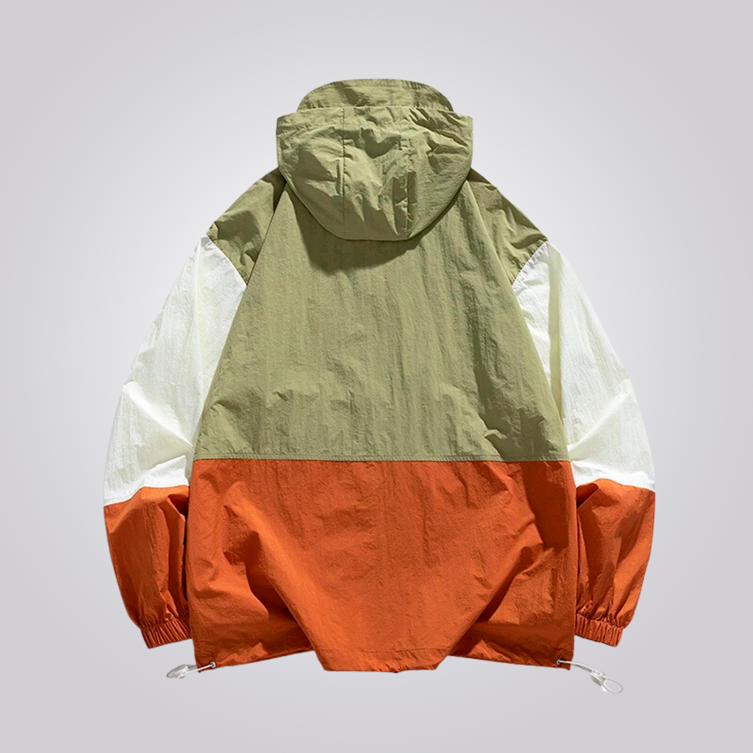Tropical UV Windbreaker - Breathable, Hooded & Zippered Pockets for Outdoors