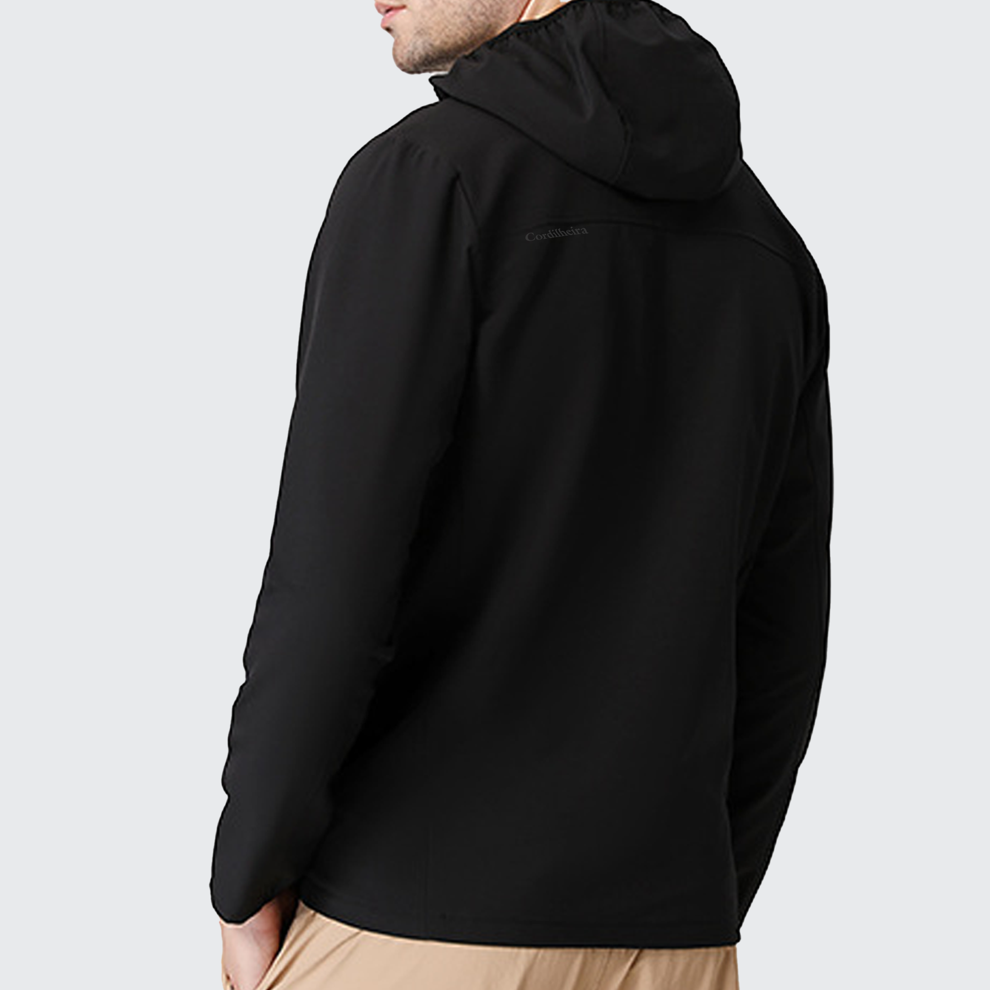 Men's Stealth Fleece Lined Outdoor Jacket - Warm, Adjustable Hood & Zip Pockets