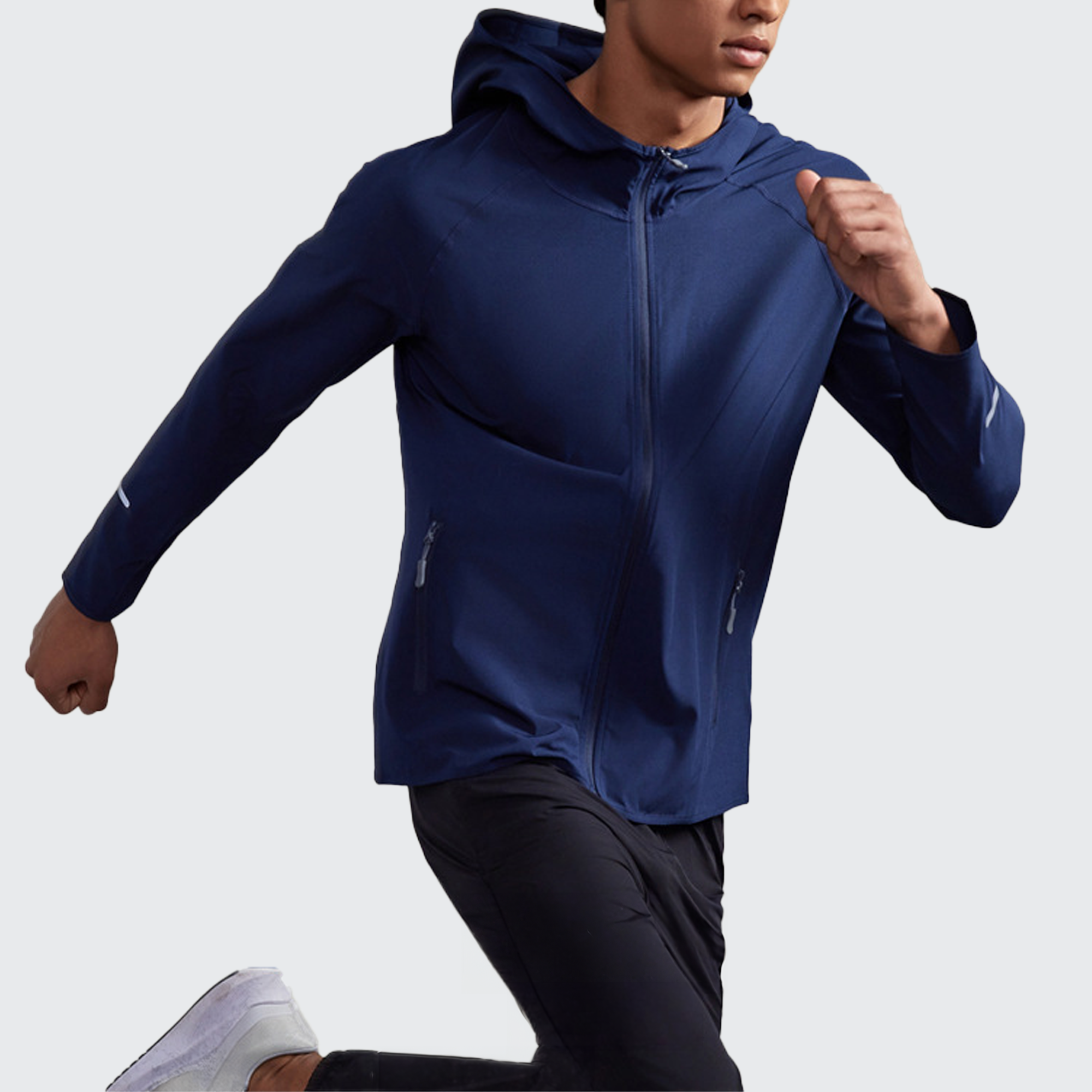 Men's Windway Windbreaker Jacket - UV Protect, Water Resistant & Reflective for Outdoors