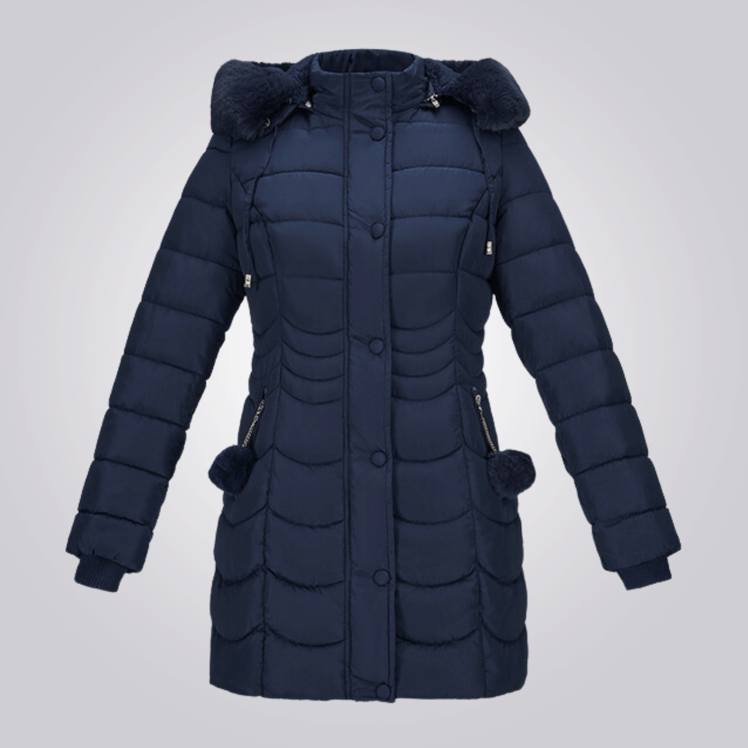 Women's Long Winter Jacket - Thermal, Breathable & Stylish with Removable Hood