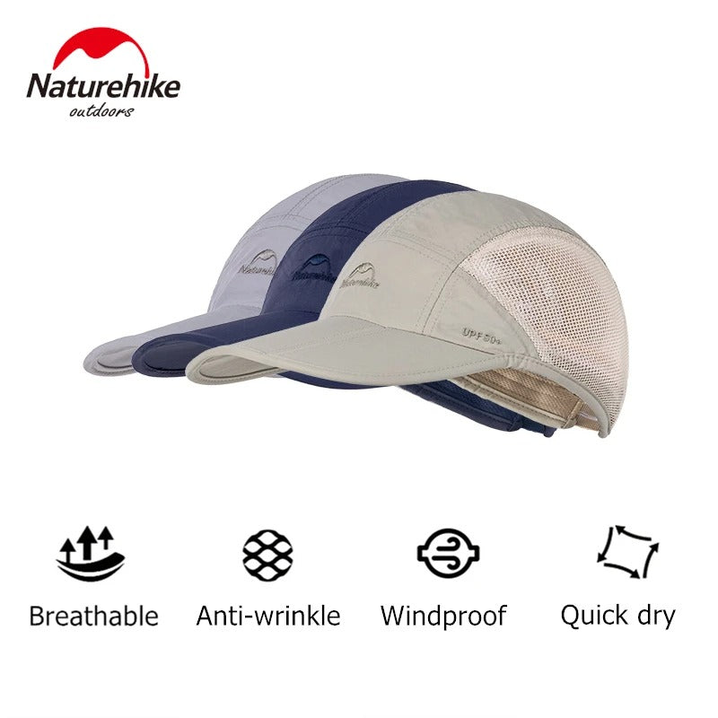 Naturehike Quick-Dry Breathable Fishing Cap | UPF 50+ Sun Protection Hat for Outdoor Hiking & Travel