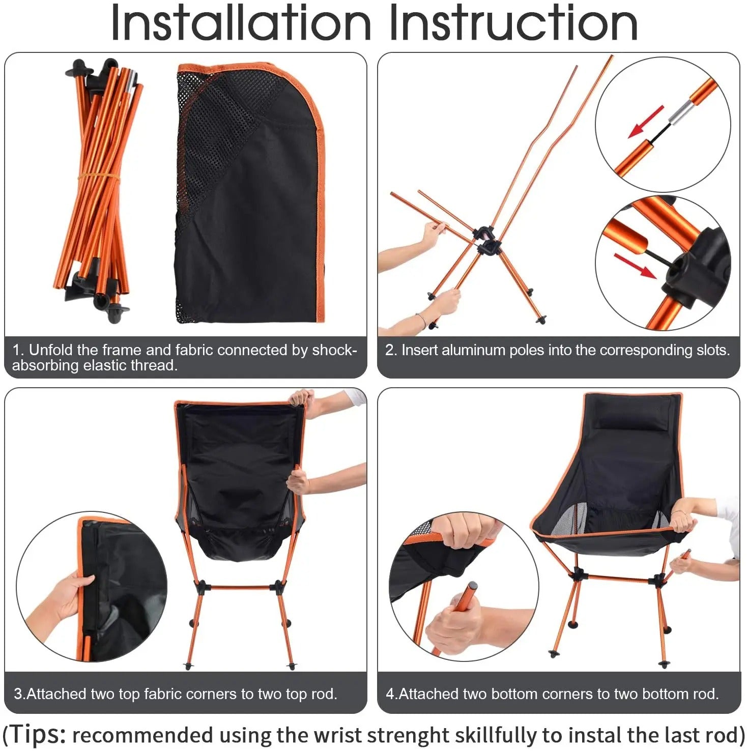 Ultralight Portable Folding Camping Chair Plus | Aluminum Alloy Travel Seat for Backpacking, Hiking & Outdoors