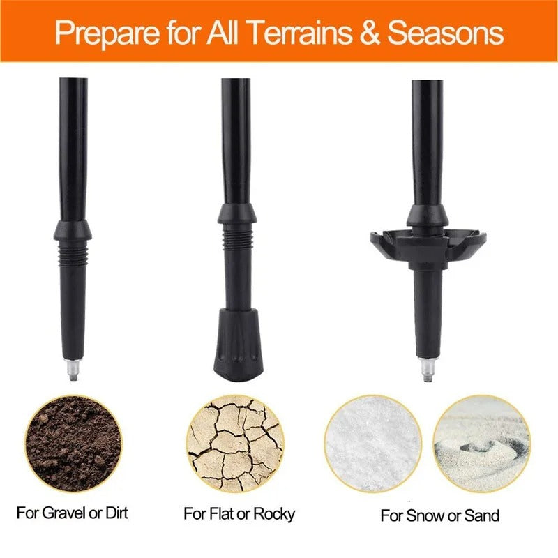 Nordic Ultralight Ergonomic Trekking Poles (Pair) | 7075 Aluminum Hiking Poles with Quick Lock System