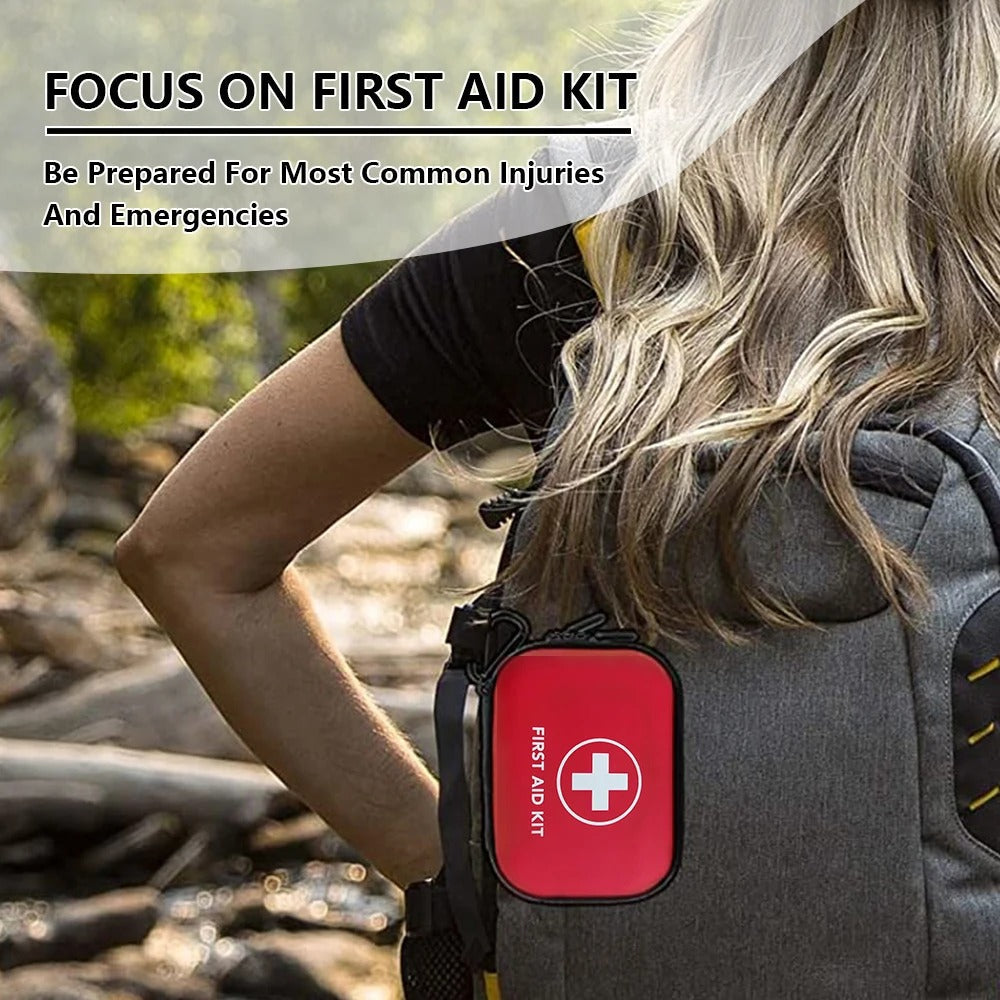 Survival 91-Piece Portable First Aid Kit | Compact Medical Kit for Car, Camping & Home