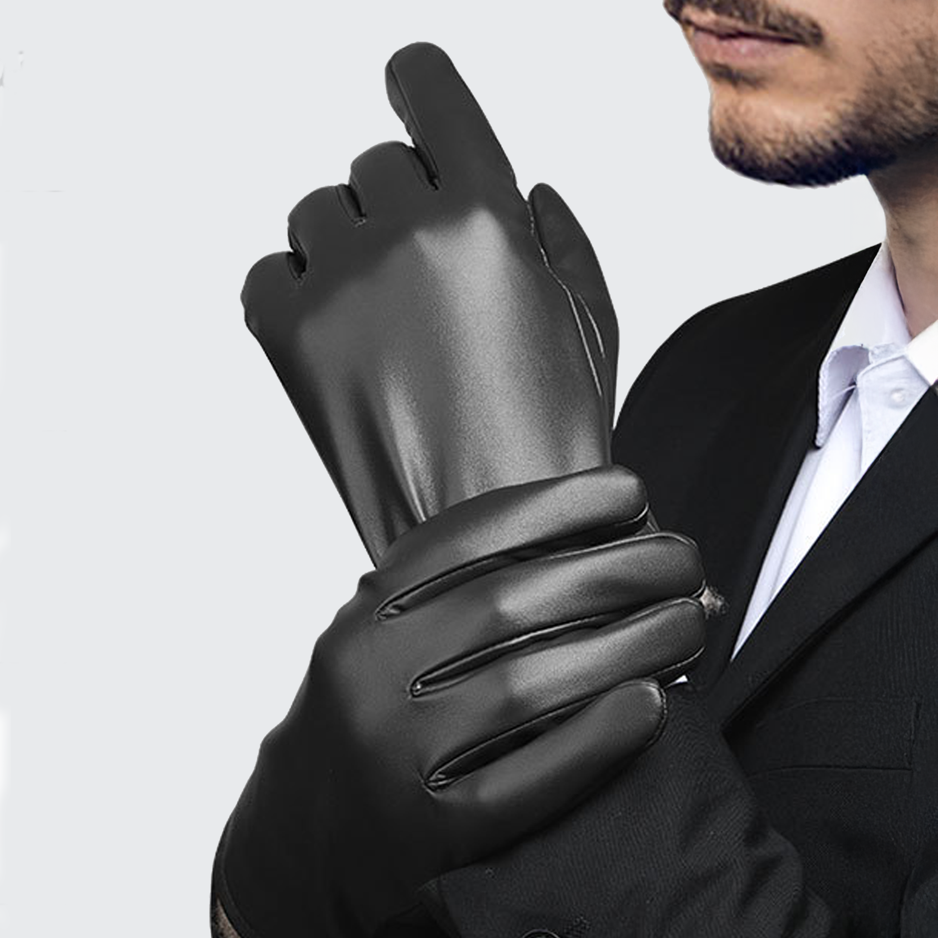 Men's Dapper Touchscreen Gloves - Thermal Lined, Water Resistant & Stylish