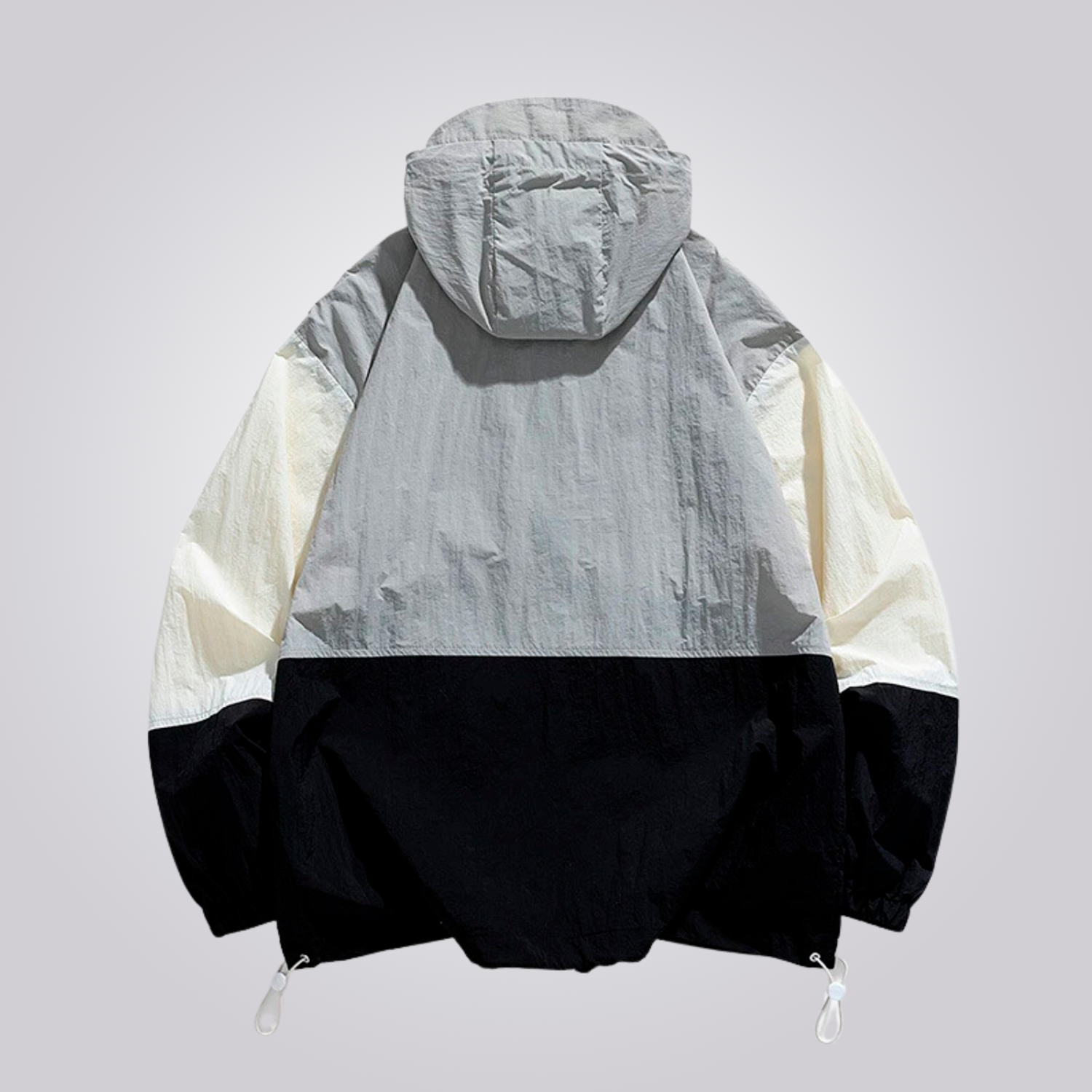 Tropical UV Windbreaker - Breathable, Hooded & Zippered Pockets for Outdoors