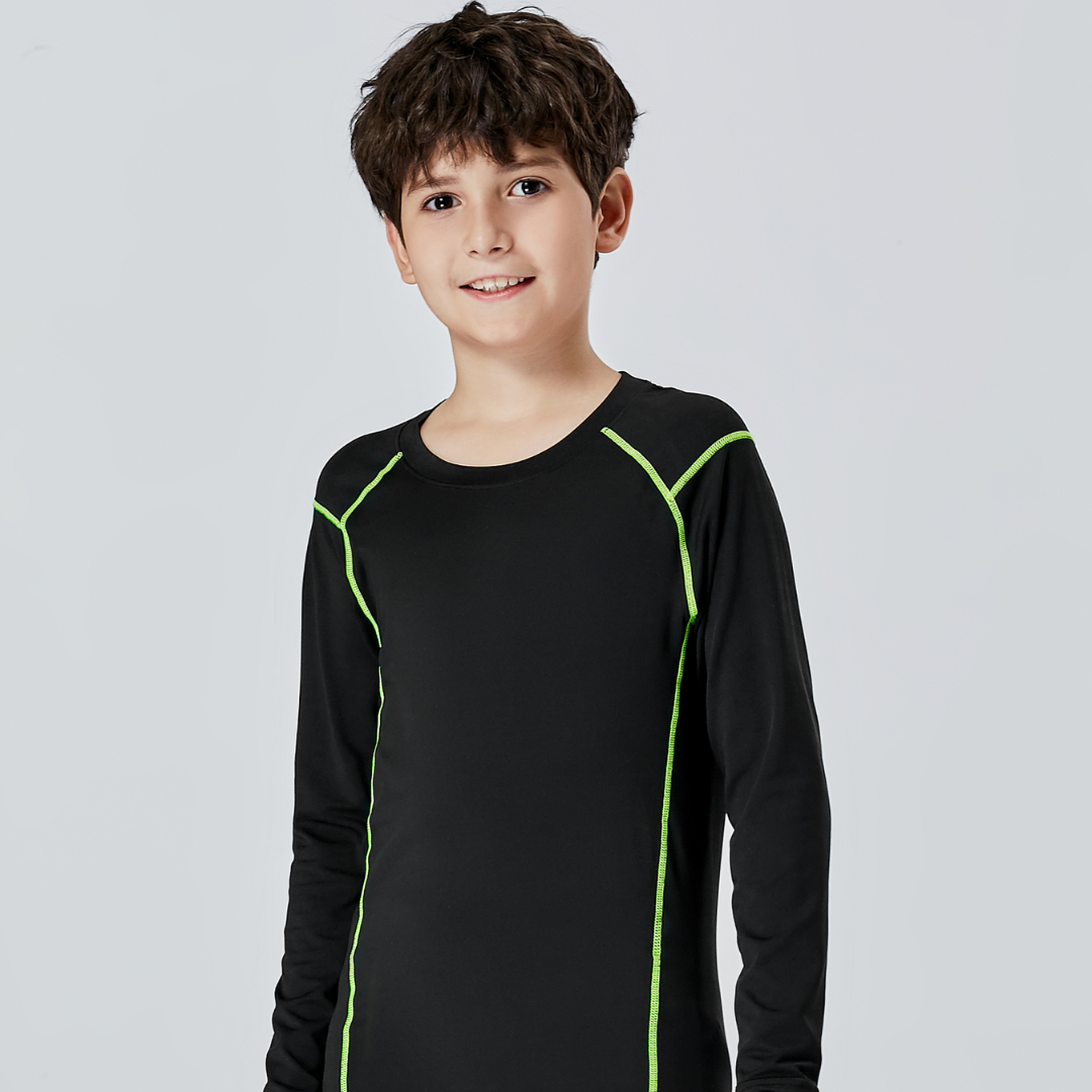 Kids' Base Layer Thermal Set - Fleece Lined, Warm & Skin-Fit for Cold Weather
