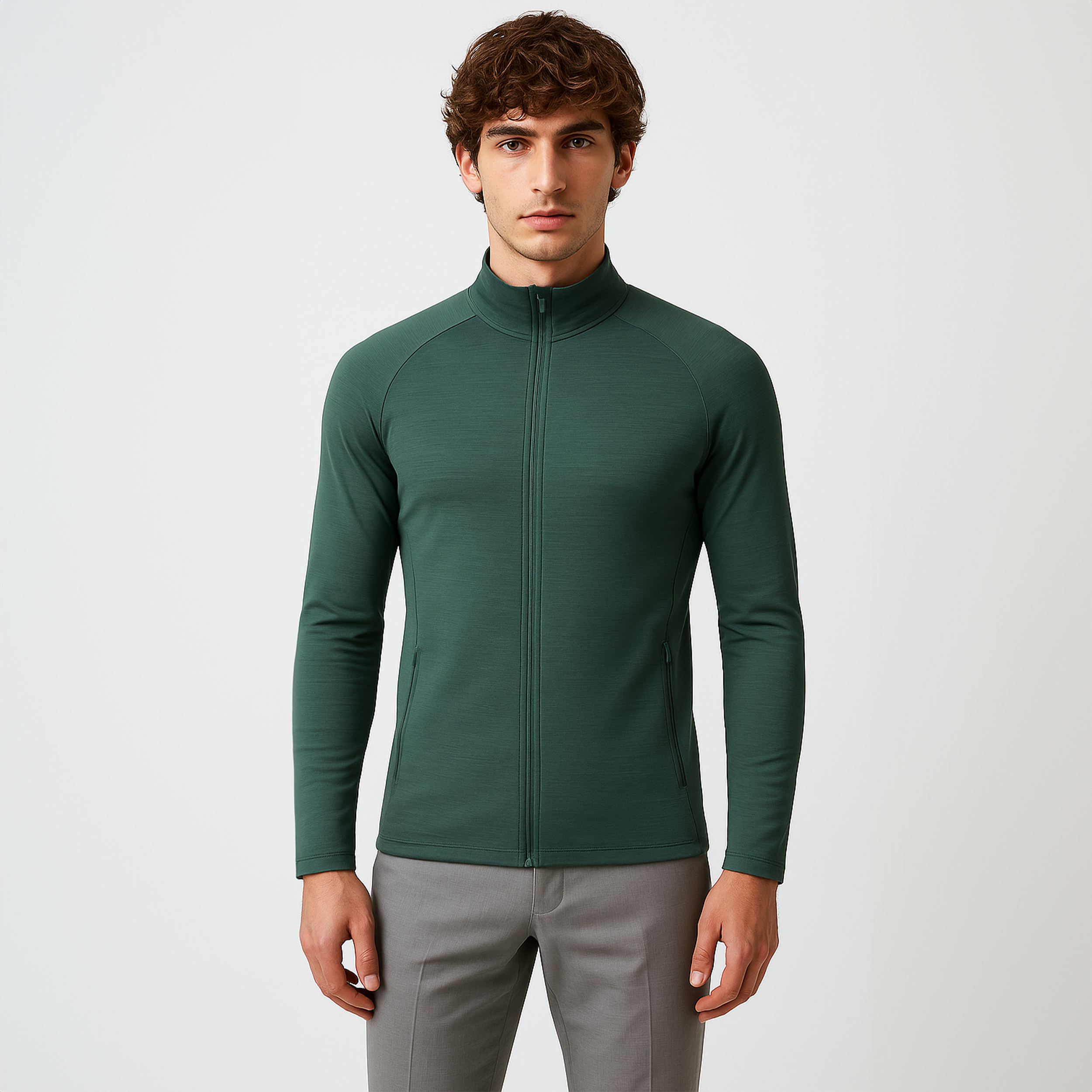 Men's Quickstep Base Layer - High Collar, UV Protect, Thumbholes & Smartwatch Ready
