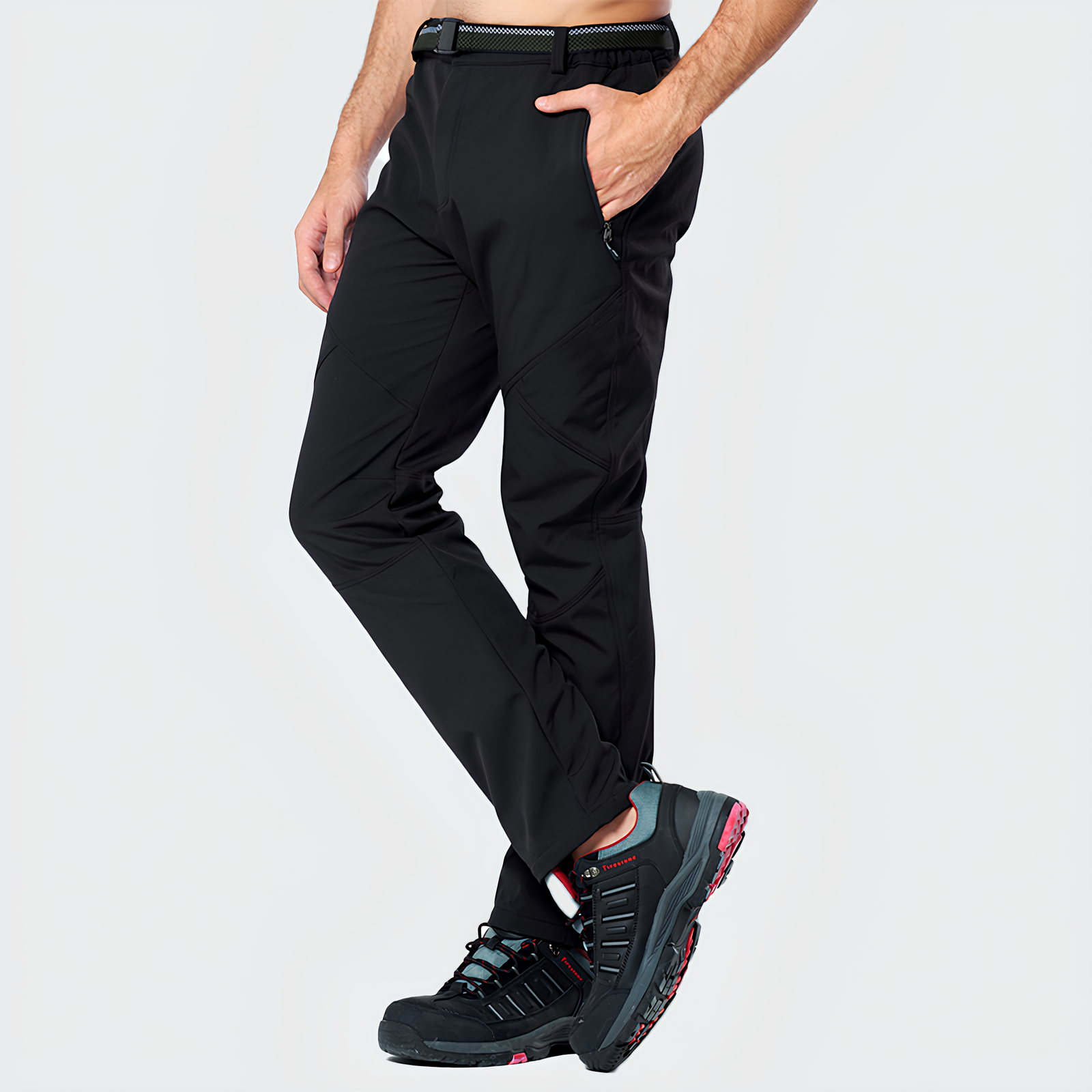 Men's Walk Fleece Pants - Lightweight, Quick-Dry & Zippered Pockets