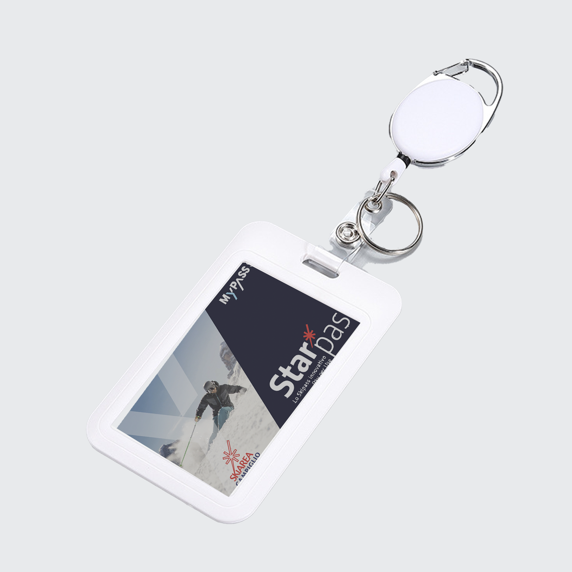 Retractable Ski Pass Holder with Clip - Secure, Convenient & Anti-Loss