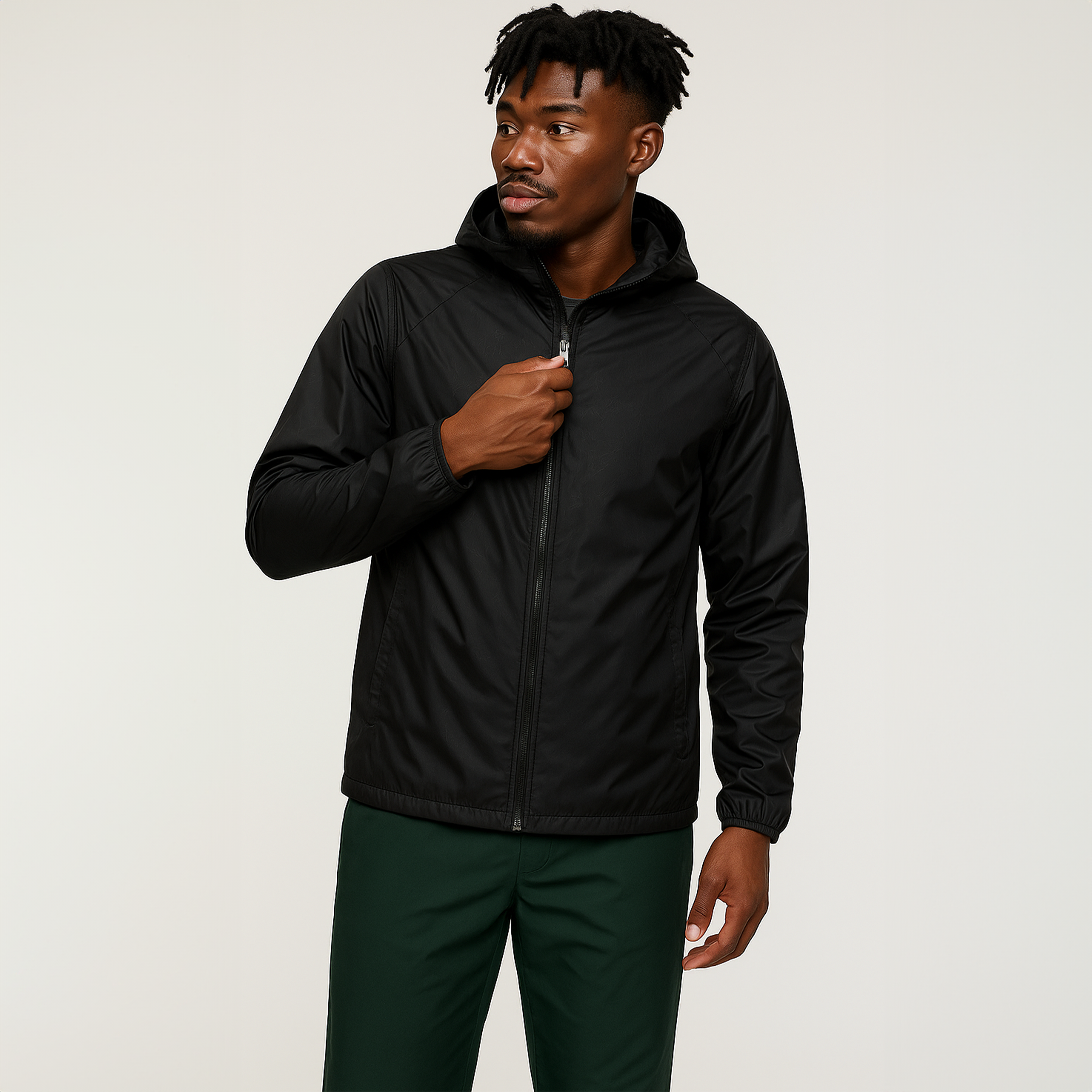 Men's Waterproof Windbreaker - UV Protection, Breathable & Adjustable Hood