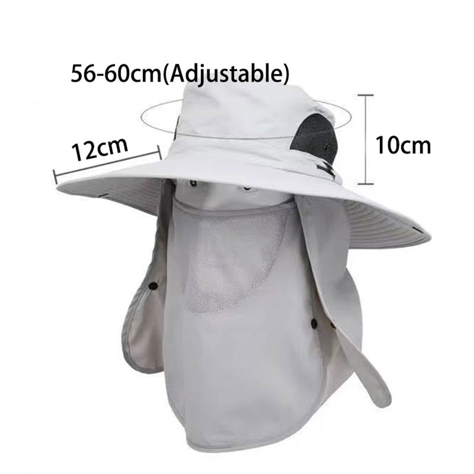 Sunblock UV Protection Fishing Hat | UPF 50+ Wide Brim Sun Hat for Hiking & Camping