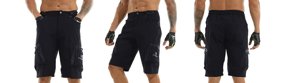X-Tiger Men's Waterproof Outdoor Shorts | Quick-Dry Breathable Cycling & Hiking Shorts with Pockets